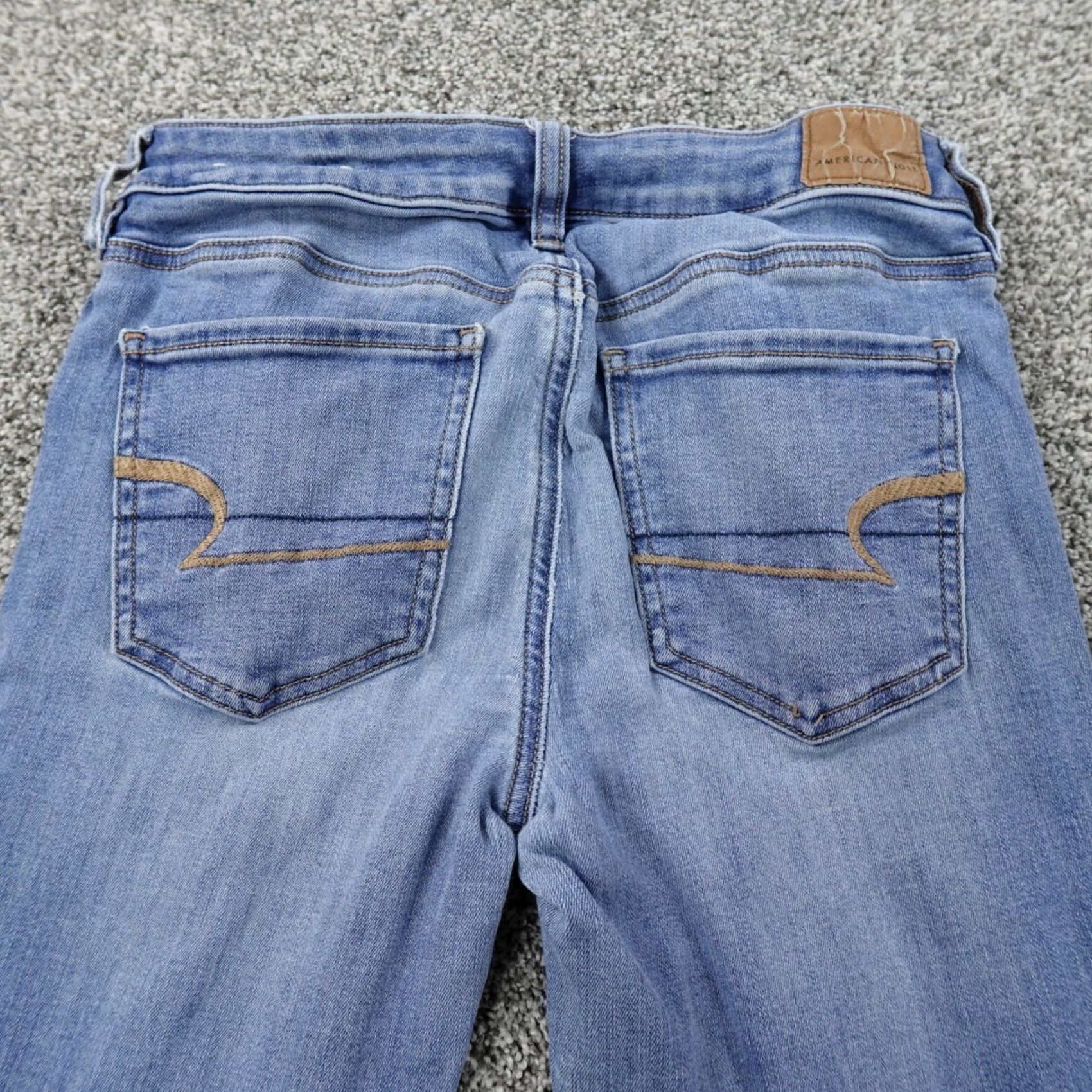 American Eagle Outfitters American Eagle Jeans Women 4 Blue Denim Pants Fade Stretch Skinny Jegging Casual Size 27" / US 4 / IT 40 - 6 Thumbnail