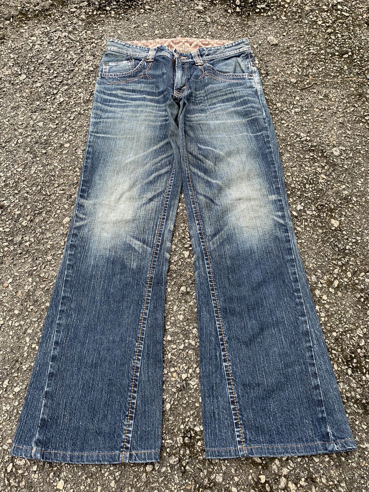 FLARE💥 EDWIN XV NAVAJO PUNK STYLE MUDMAX WASHED DENIM☠️🎌