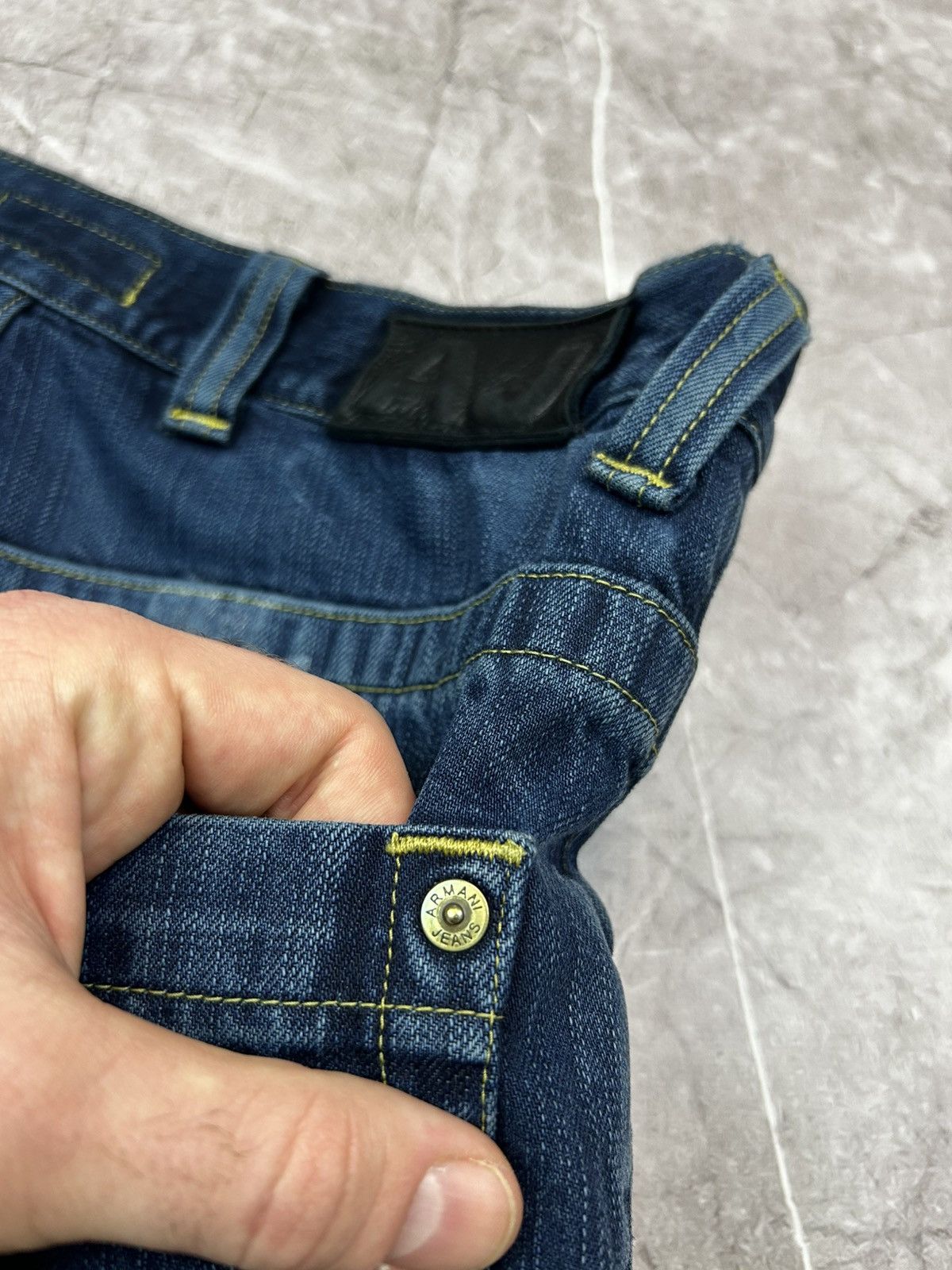Armani × Vintage Vintage Armani distribution faded denim pants jeans Size US 30 / EU 46 - 5 Thumbnail