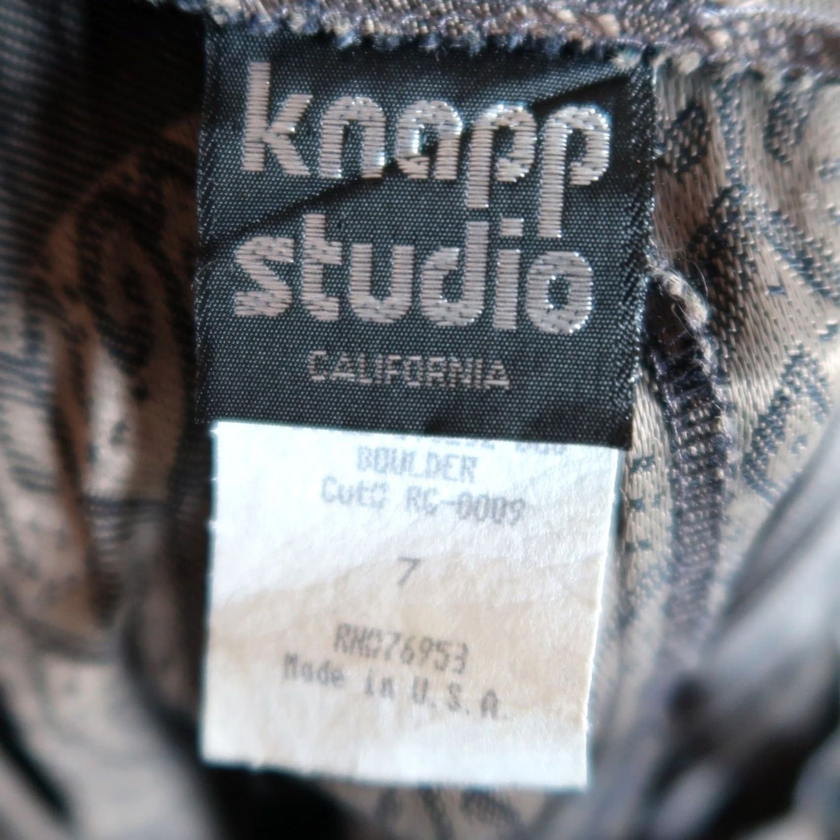 Vintage VINTAGE Knapp Studio Dress Midi Pencil 90s Taupe Brown Floral Sleeveless Square Neck Women 7 Size M / US 6-8 / IT 42-44 - 5 Thumbnail