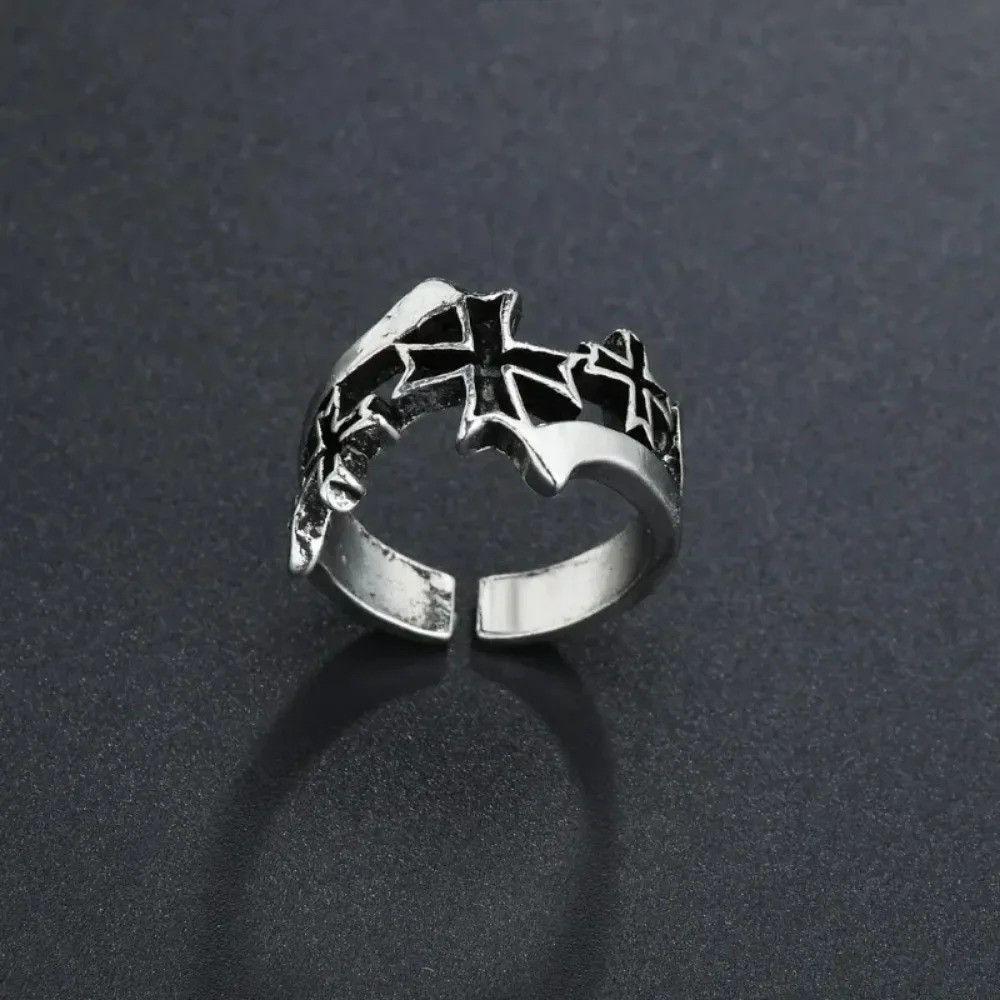Jewelry × Vintage Hip Hop Cross Ring Size ONE SIZE - 1 Thumbnail