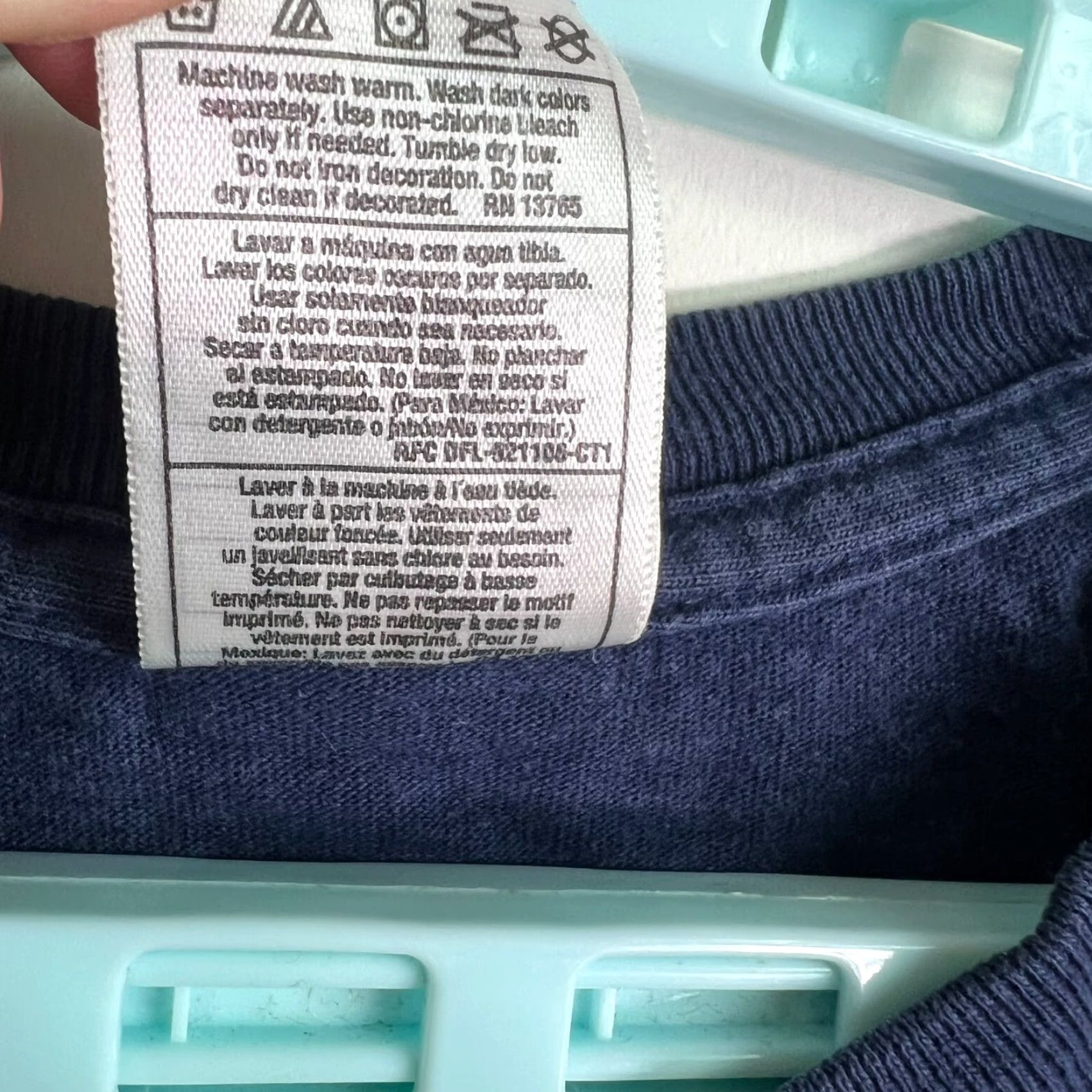 Fruit Of The Loom Forget - Don't Care T-Shirt Unisex Adults L Blue Size US L / EU 52-54 / 3 - 5 Thumbnail