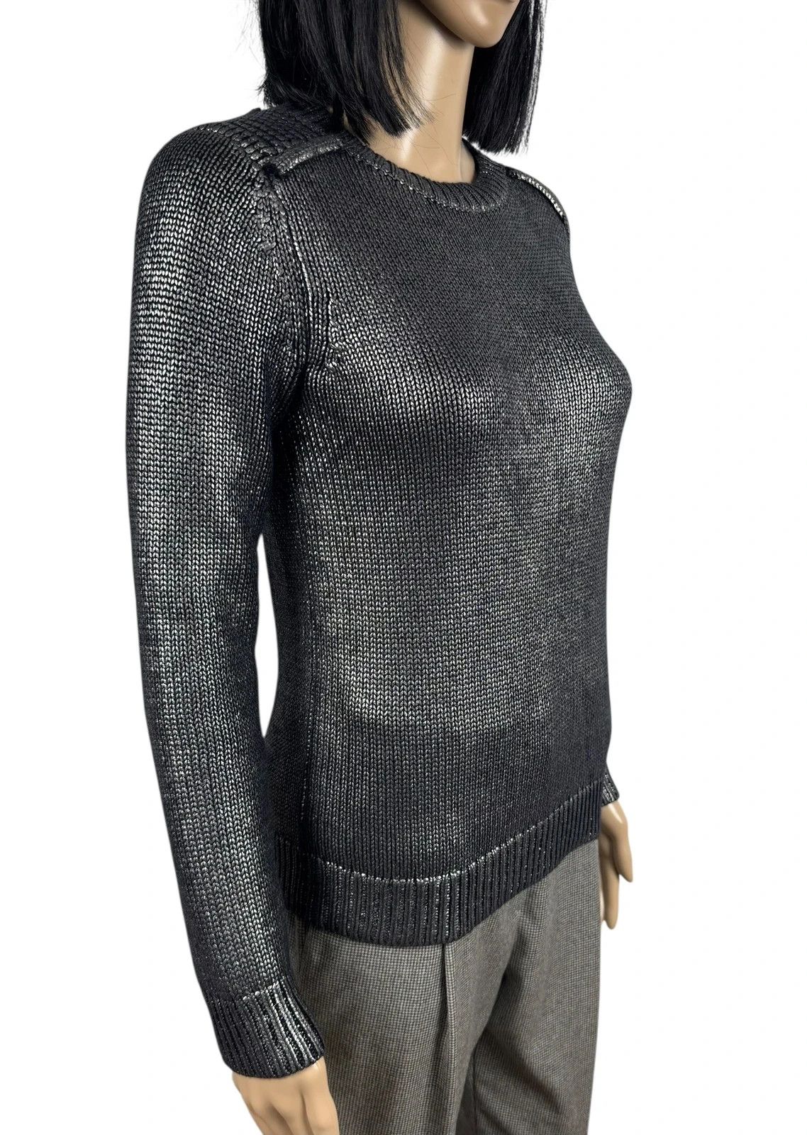 Maje Maje Cotton Melallic Pullover size 1 Size S / US 4 / IT 40 - 3 Thumbnail