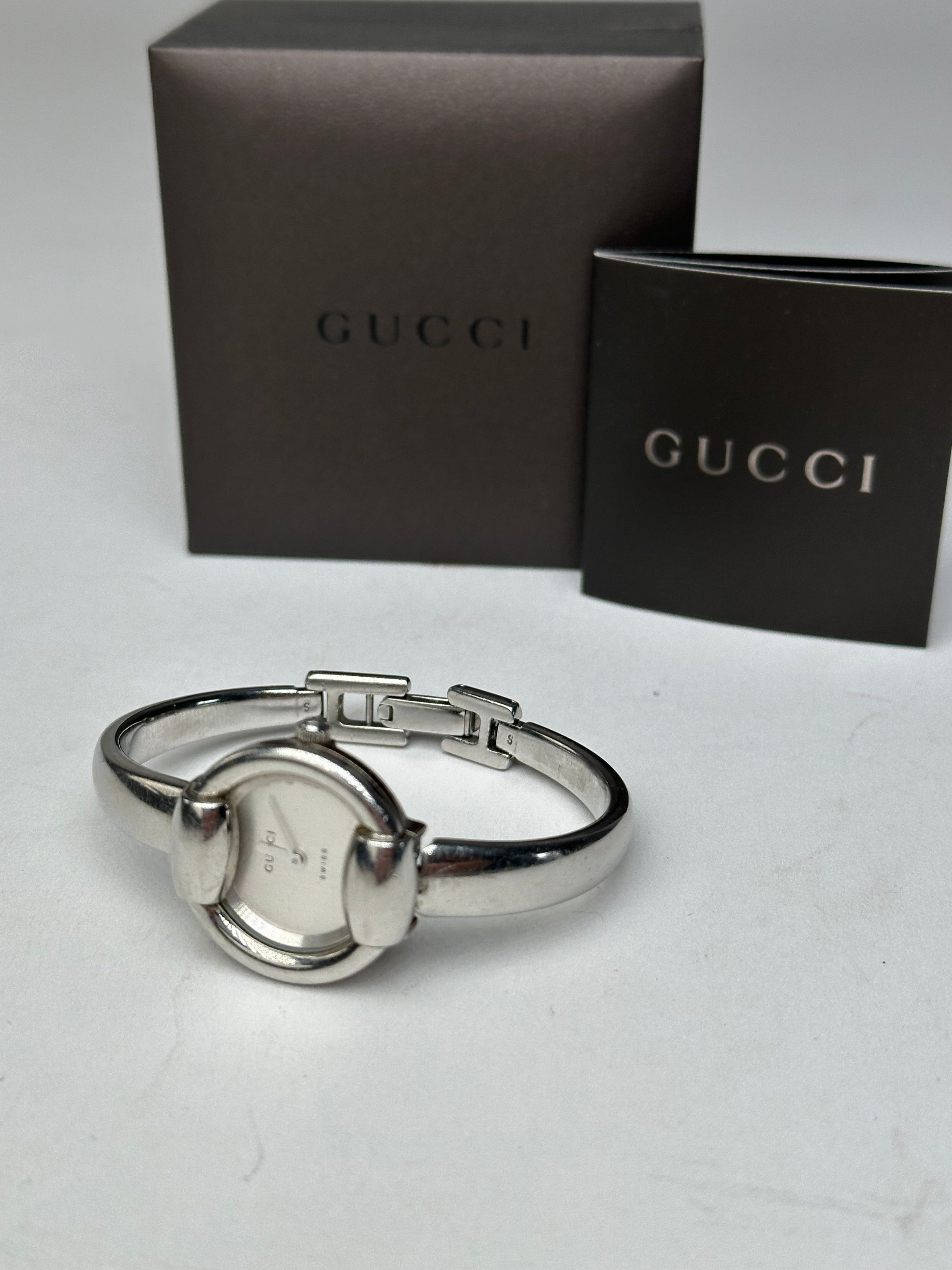 Gucci Vintage Quartz Horsebit Watch Silver Size ONE SIZE - 1 Thumbnail