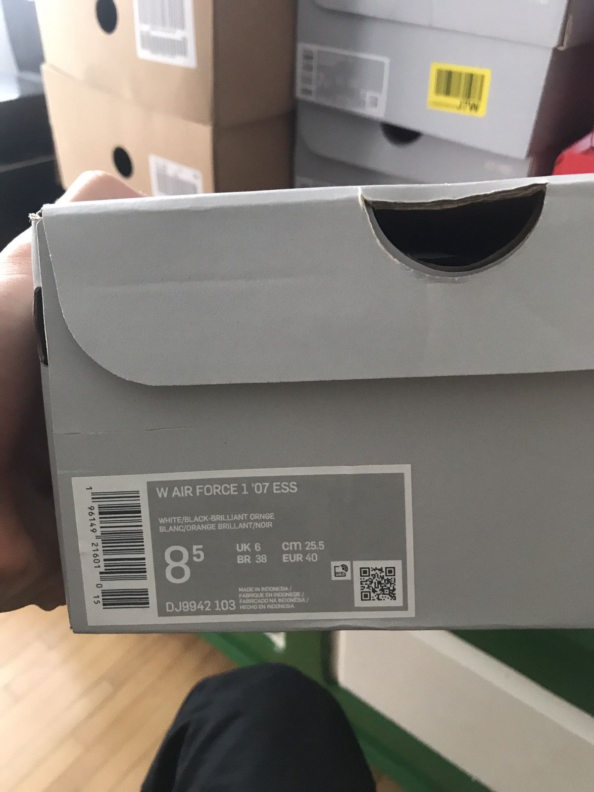 Nike Nike Air Force 1 Essential White/Briliant Orange Size US 10 / IT 40 - 7 Thumbnail