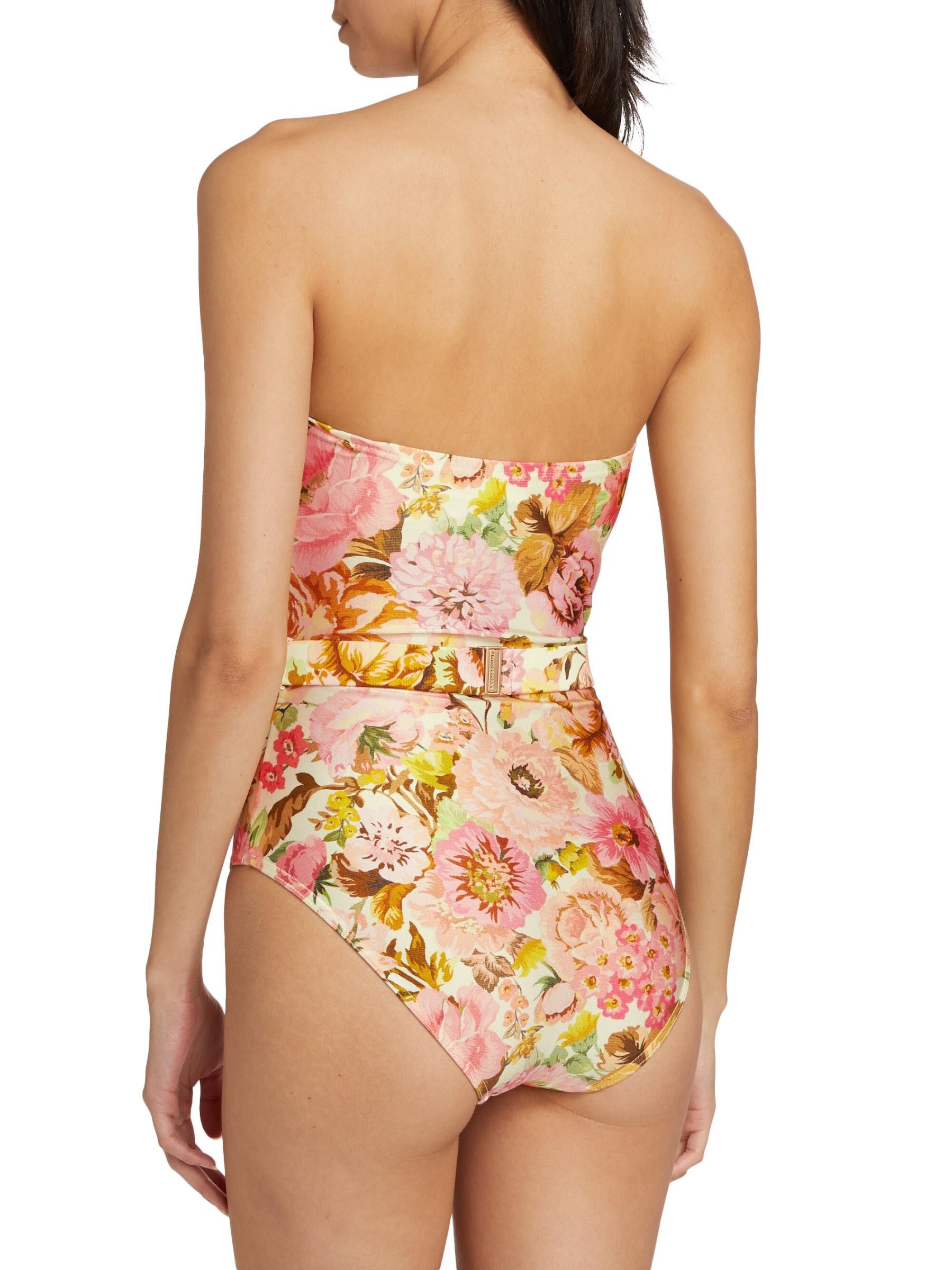 Zimmermann oc11z0525 Strapless Belted One-Piece Swimsuit in Multicolor Size XS / US 0-2 / IT 36-38 - 4 Thumbnail