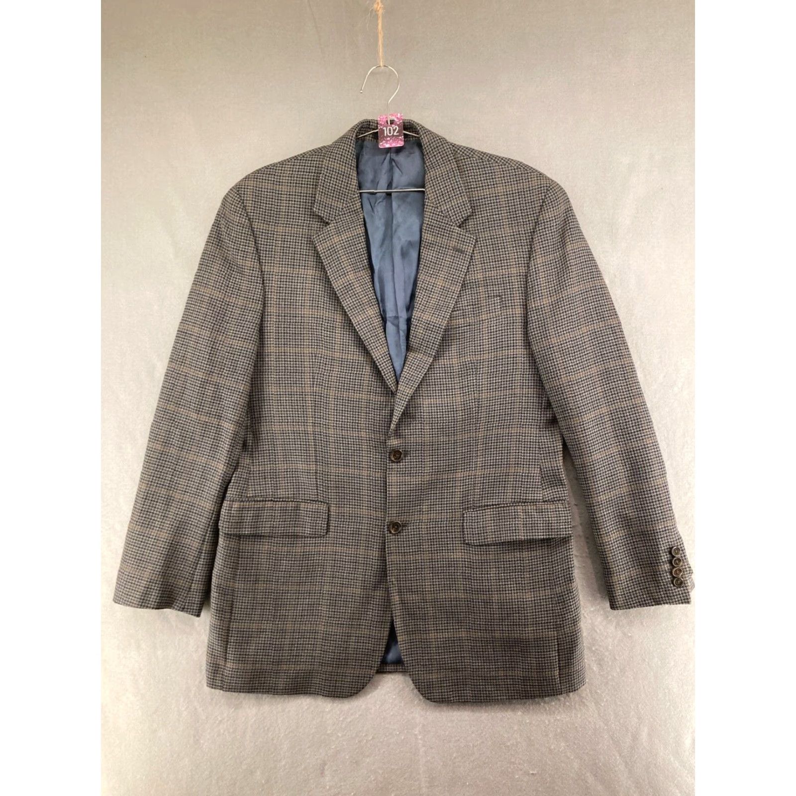 Ralph Lauren LAUREN RALPH LAUREN Mens Blazer 40L Brown Herringbone Wool Classic Fit Two-Button Size 40R - 5 Thumbnail