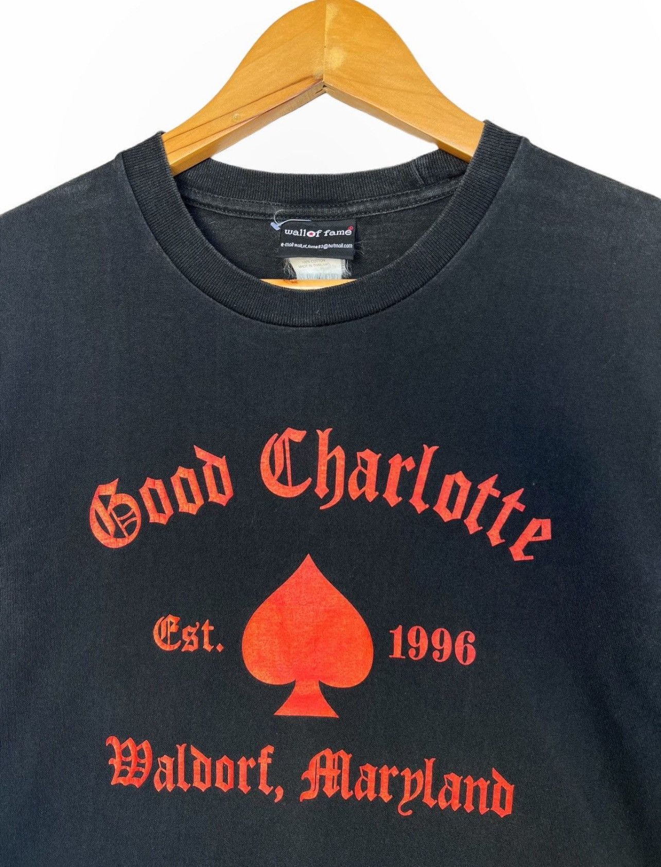 Band Tees × Vintage Vintage Good Charlotte Old English Spellout Black Tee Size US S / EU 44-46 / 1 - 7 Thumbnail