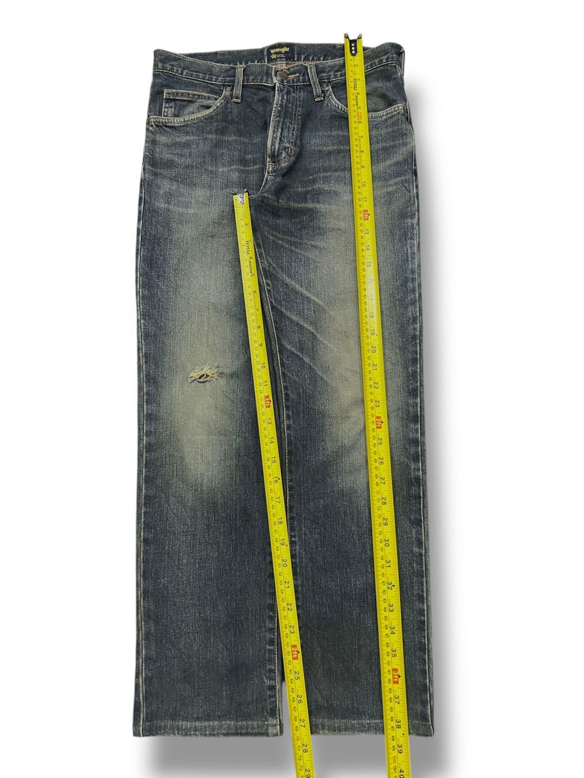 Wrangler Vintage Y2K Wrangler - Faded Mud Wash, Distressed Jeans Size US 31 - 14 Thumbnail