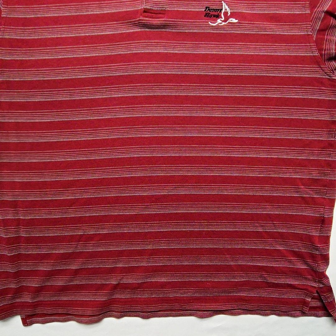 Ashworth Ashworth Desert Hawk Polo Shirt Striped Red Mens L Golf Top Size US L / EU 52-54 / 3 - 4 Thumbnail