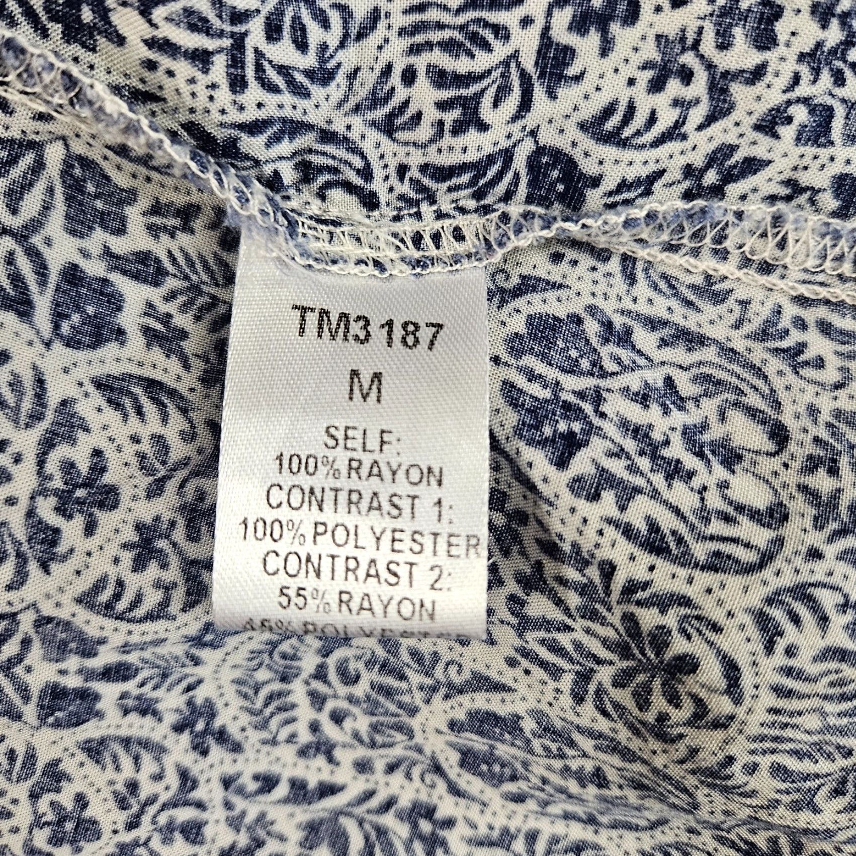 Vintage VINTAGE THML Womens Top Shirt Womens Medium Blue Orange Embroidered Sleeveless Rayon Size M / US 6-8 / IT 42-44 - 5 Thumbnail