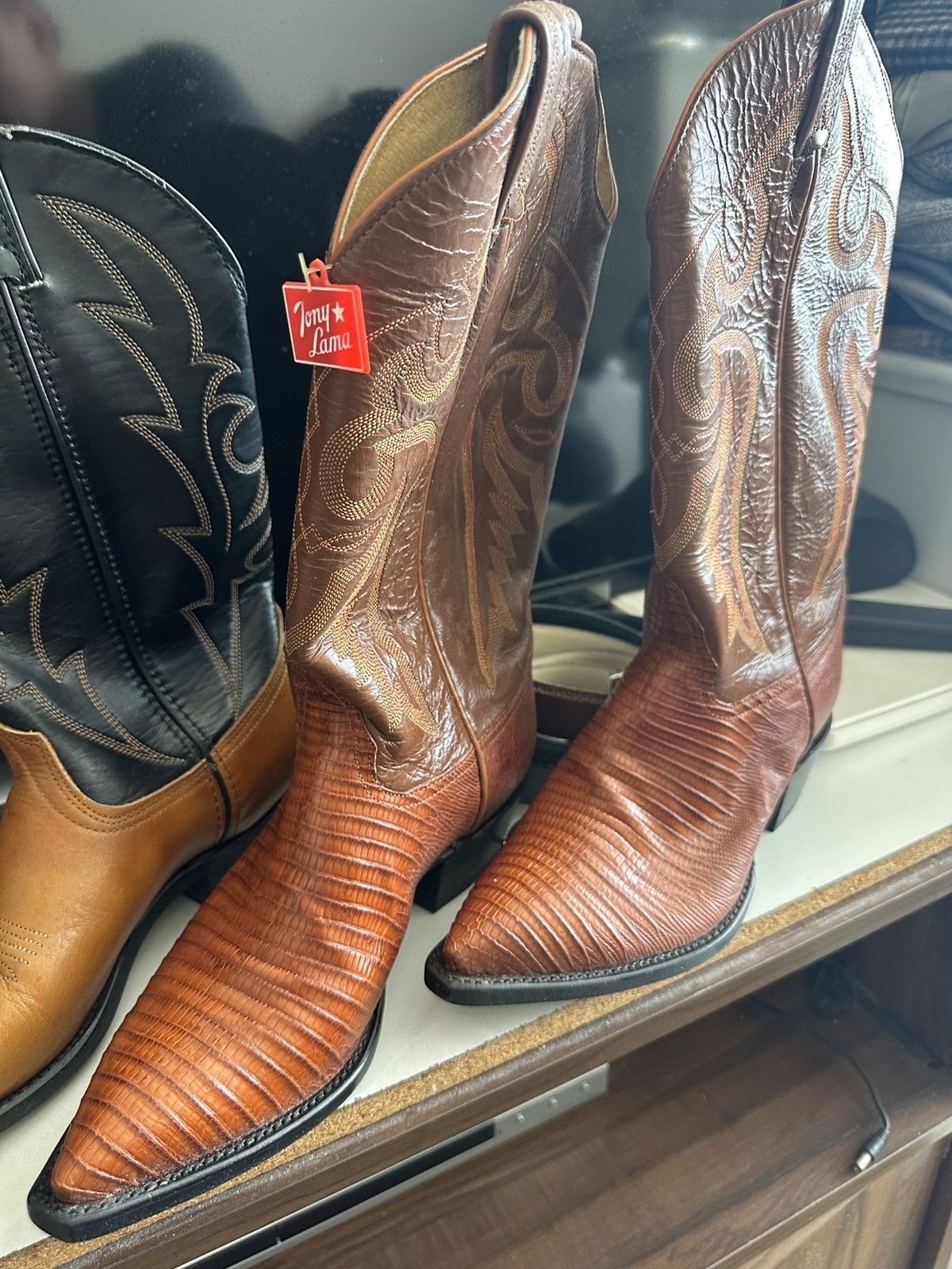 Tony Lama VINTAGE Tony Lama Boots- NEVER worn!!!! Size US 7 / EU 40 - 3 Thumbnail