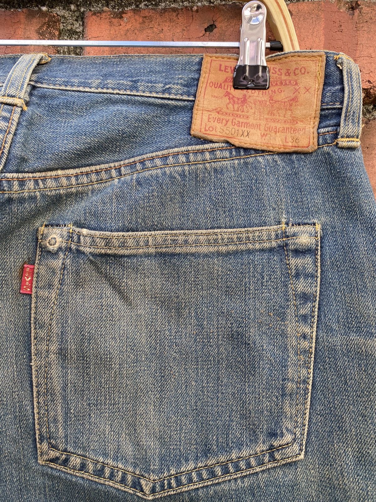 Levi's Vintage Clothing W34x27 Vintage levi's S501xx redline big E made in USA Size US 34 / EU 50 - 3 Thumbnail