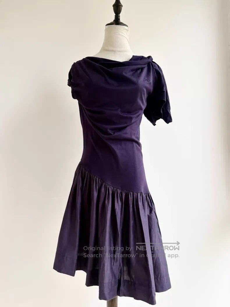Vivienne Westwood Vivienne Westwood Purple Asymmetrical Drape Neck Dress Size M / US 6-8 / IT 42-44 - 1 Thumbnail