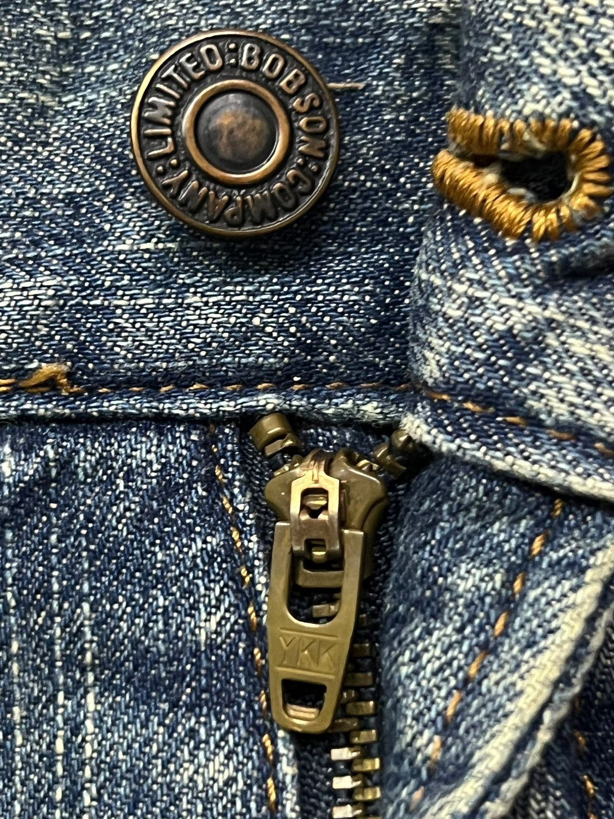 Japanese Brand Vintage 90s Crack Wash Bobson - Faded Wash, Distressed Denim Size US 32 / EU 48 - 10 Thumbnail