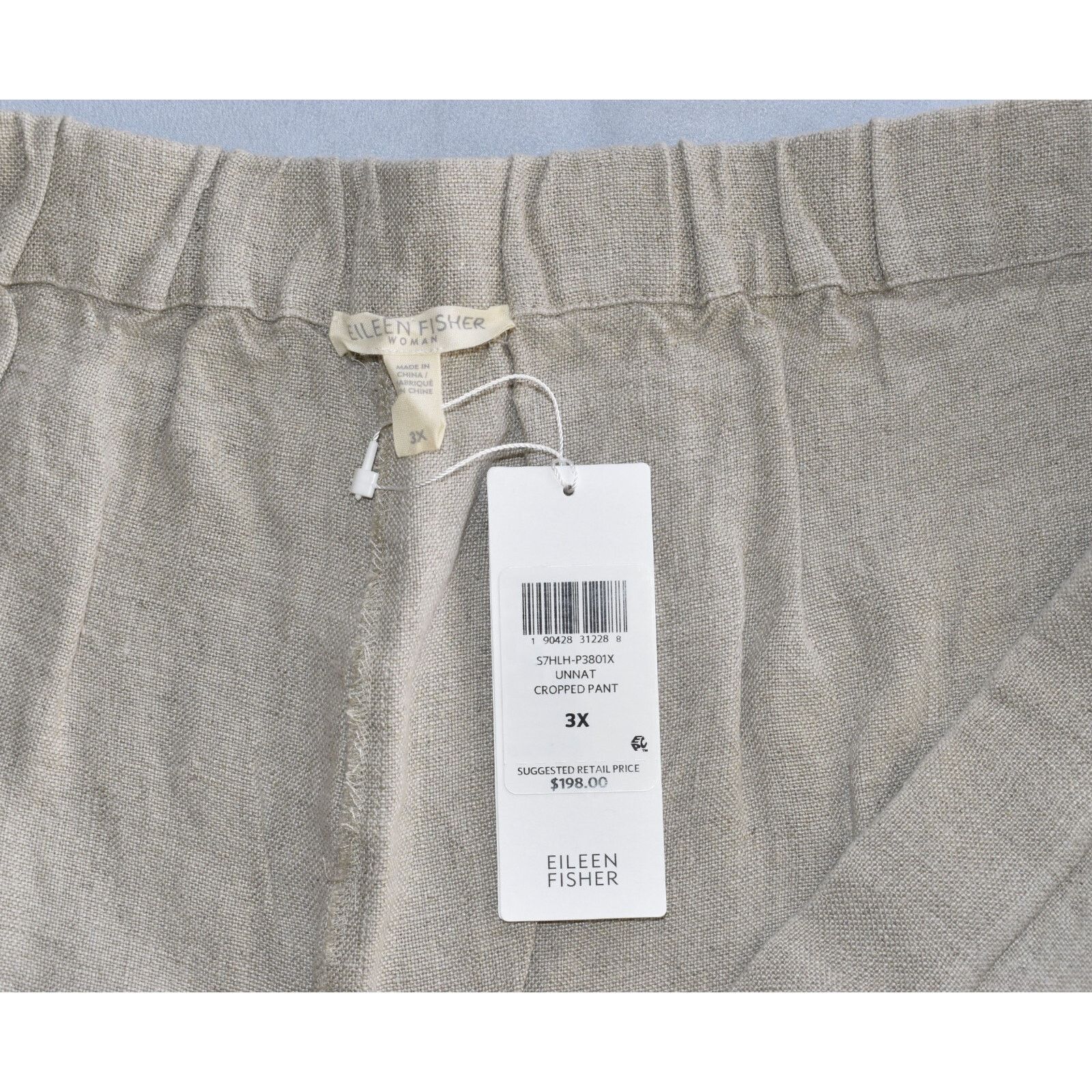 Eileen Fisher B5 NWT EILEEN FISHER Organic Linen Cropped Pants Sz 3X $198 Size 42" / US 20 - 4 Thumbnail