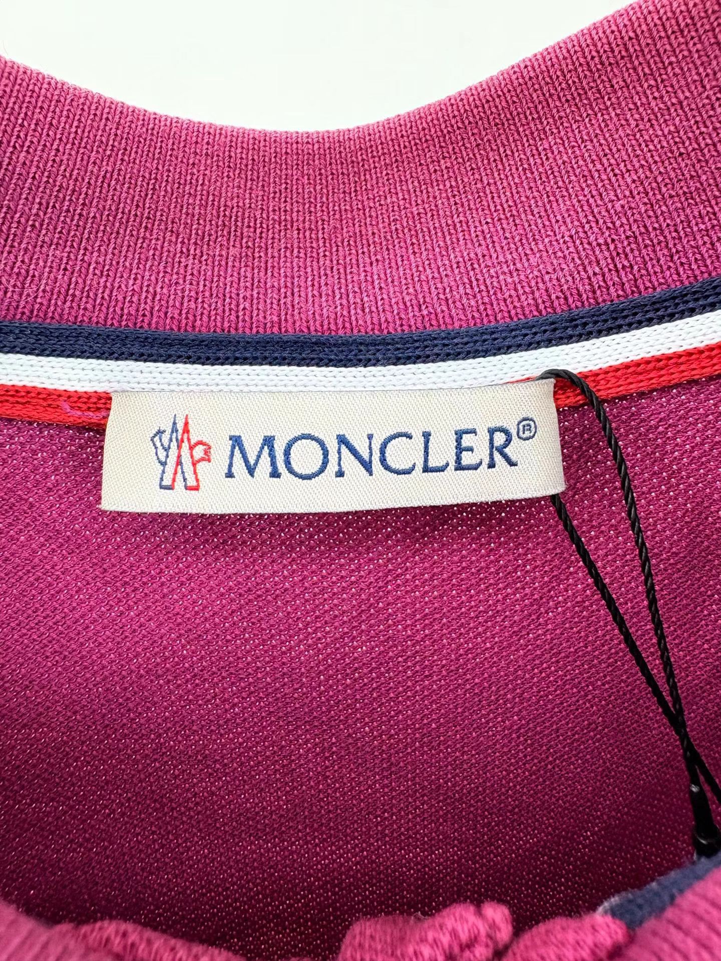 Moncler MONCLER Printed Logo Short Sleeve Polo K1 Size US M / EU 48-50 / 2 - 4 Thumbnail