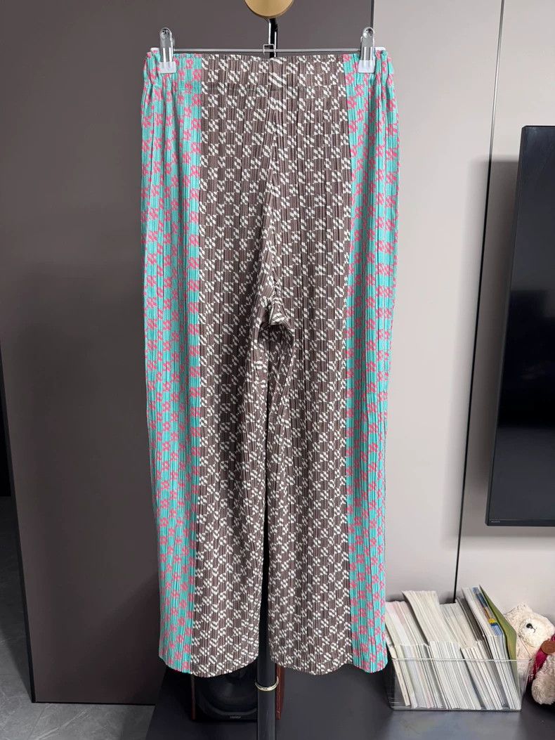 Issey Miyake Issey Miyake size:1 Checkered straight-leg pants Size 42" / US 20 - 2 Thumbnail
