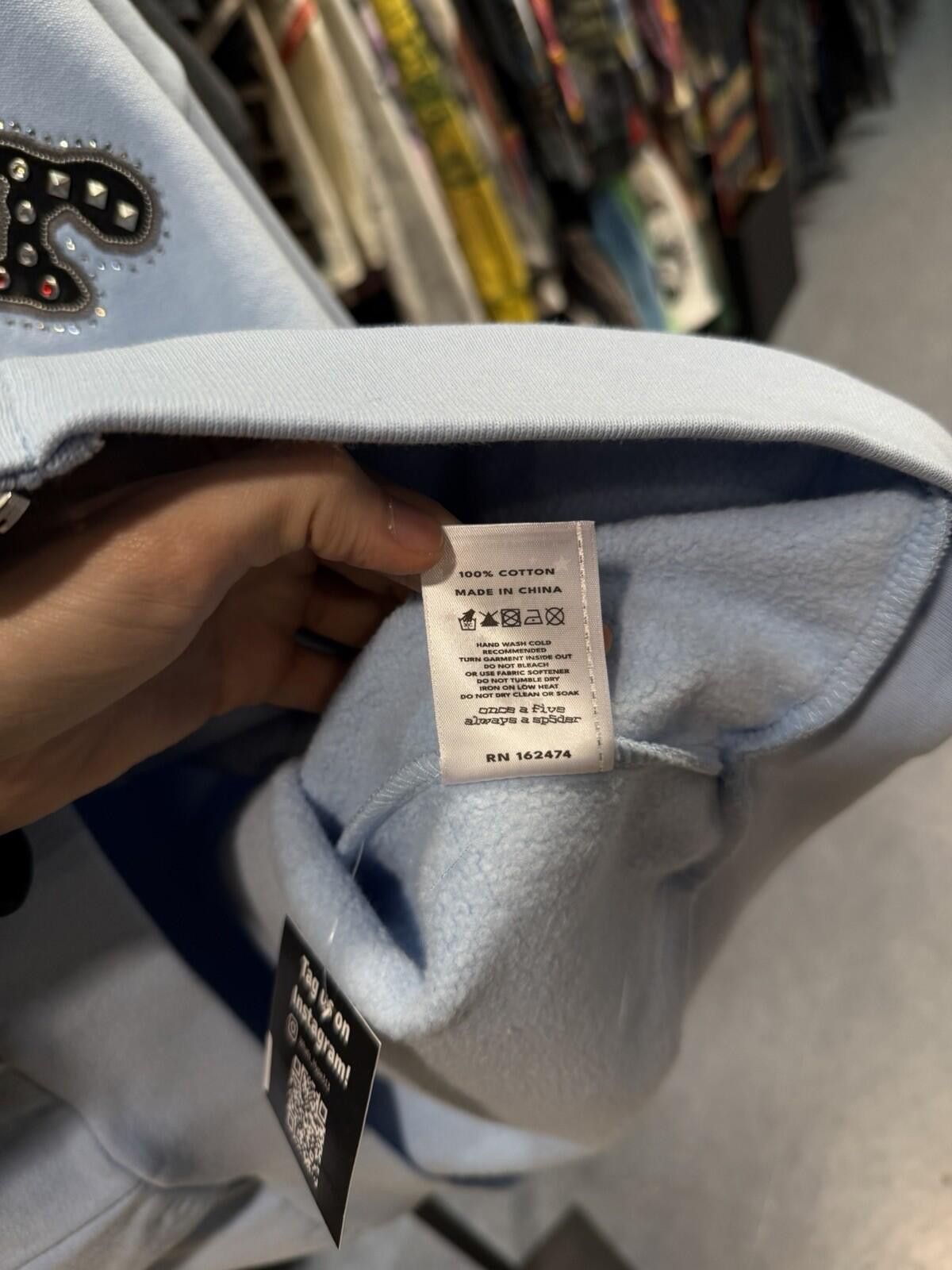 Sp5der Sp5der Blue Stone Zip Up Hoodie Size (XXL) 2026 Size US XXL / EU 58 / 5 - 9 Thumbnail