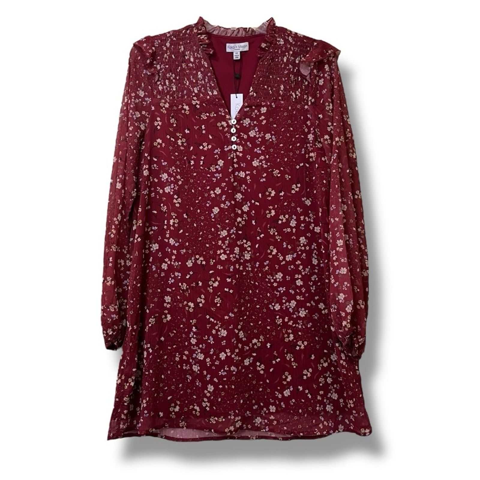 Nordstrom Koko + Mason Los Angeles lightweight floral dress NWT Size XS / US 0-2 / IT 36-38 - 3 Thumbnail