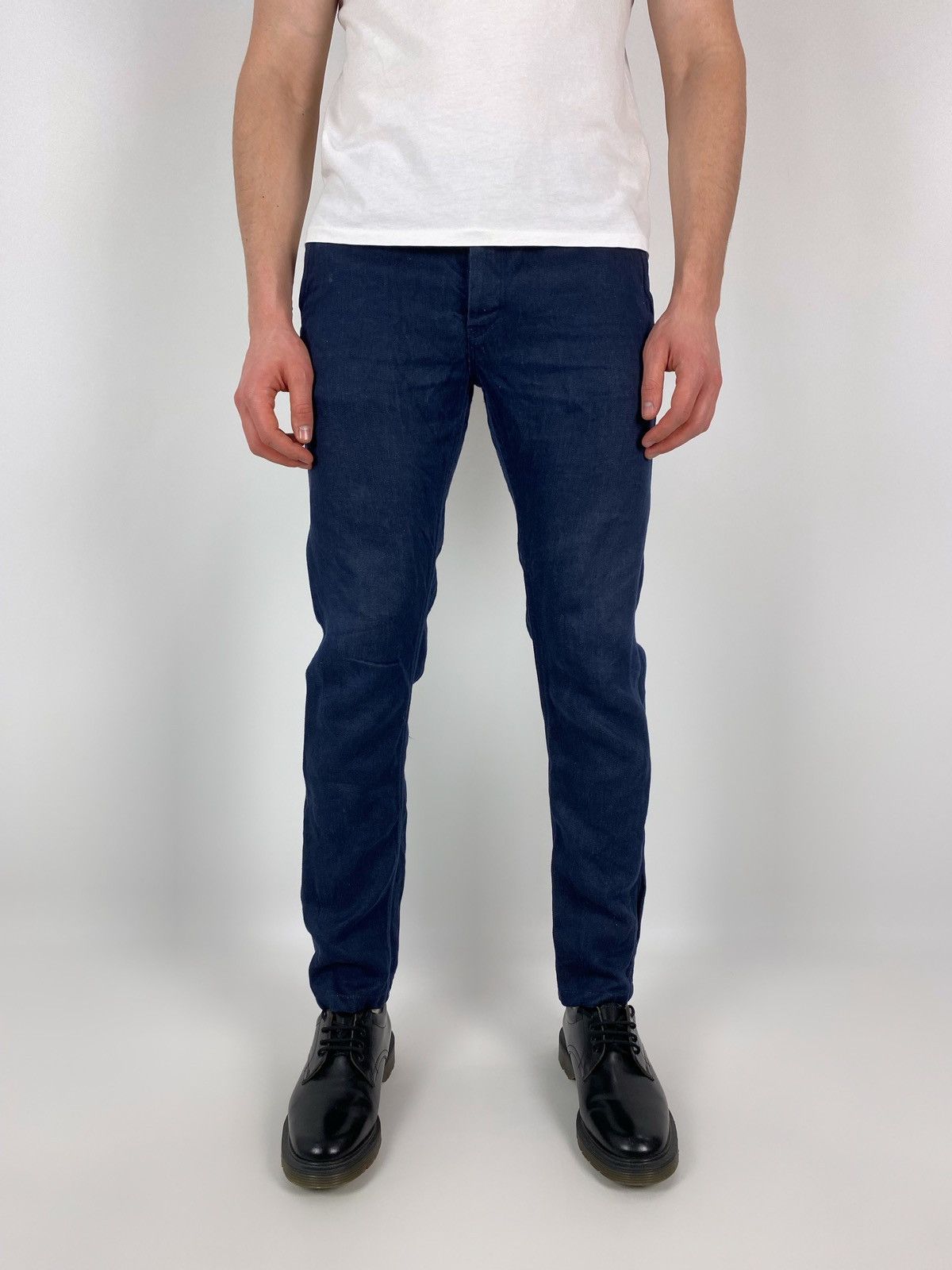 Freitag Freitag E550-18 Male Dark Blue Linen Work Pants Size US 31 - 2 Thumbnail