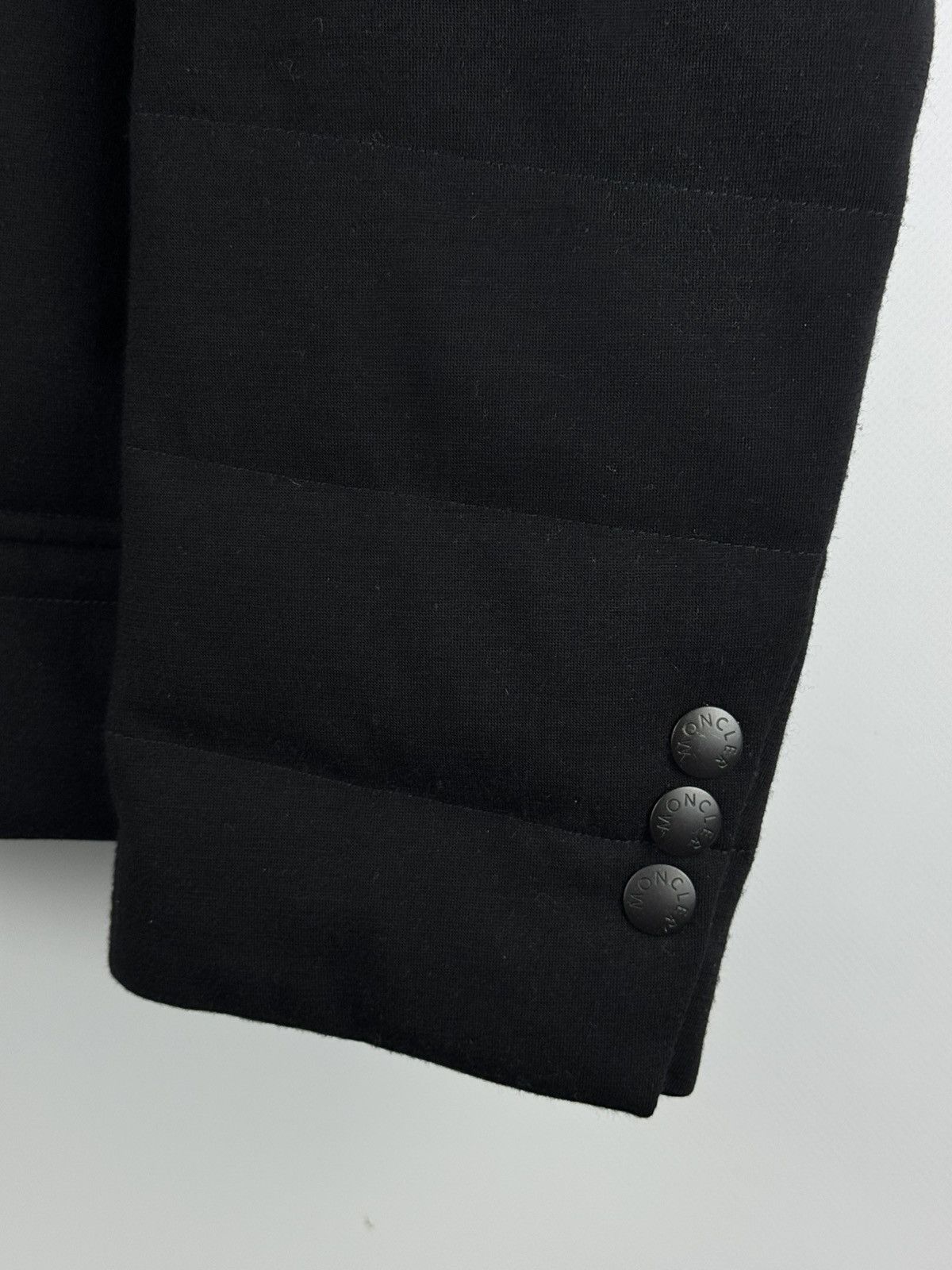 Moncler Moncler DIND Black Down Quilted Wool Cashmere Blazer Jacket Size US XL / EU 56 / 4 - 7 Thumbnail
