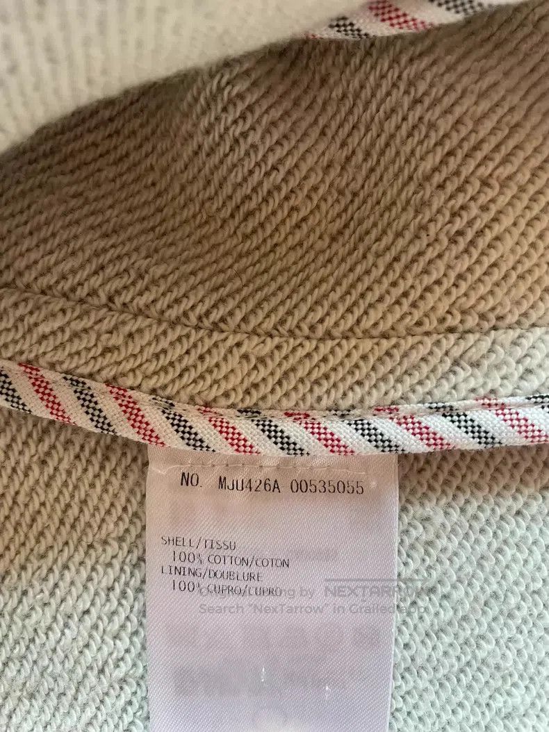 Thom Browne Thom Browne Light Gray Fleece Four Stripe Suit Jacket Size US XS / EU 42 / 0 - 6 Thumbnail