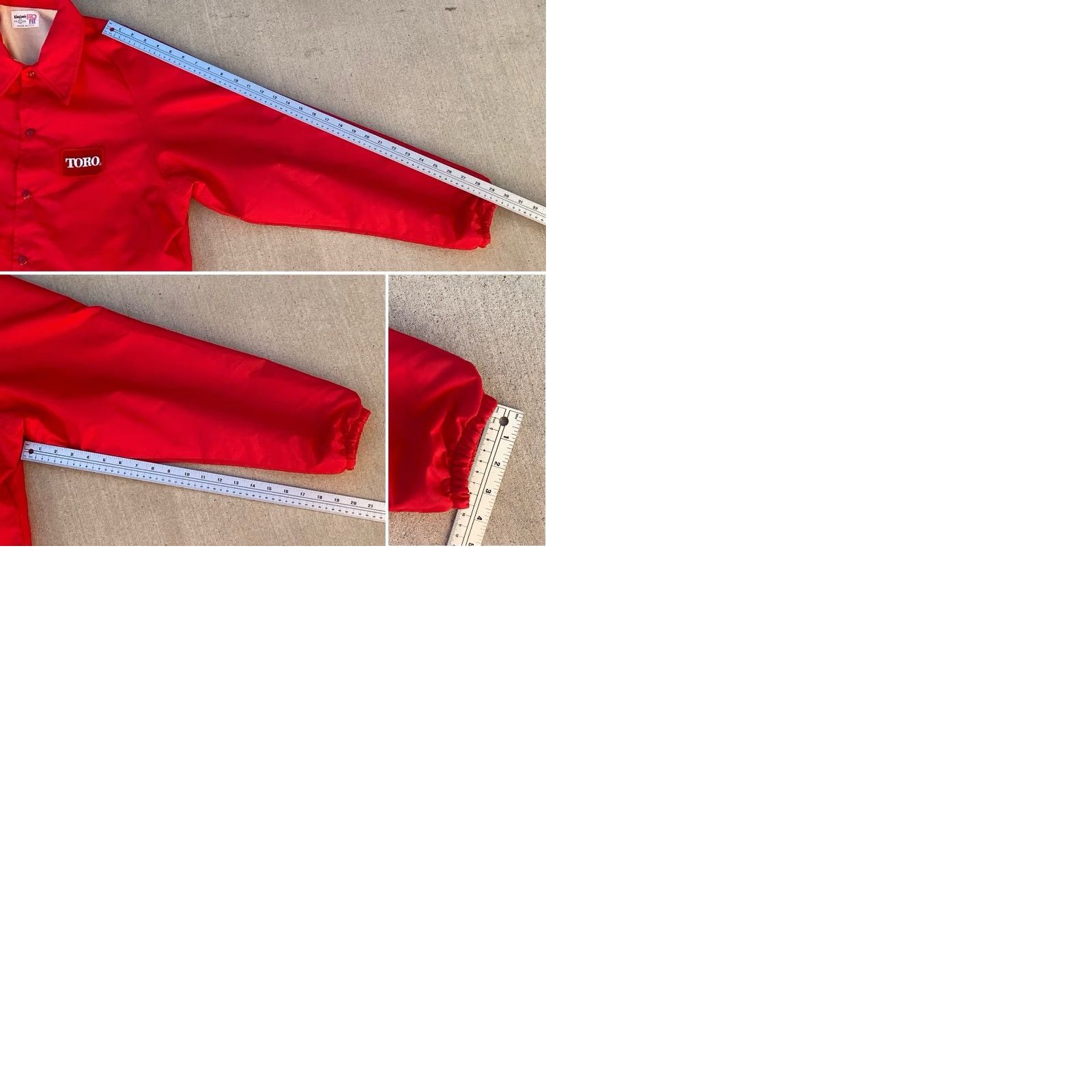 Vintage VINTAGE TORO King Louie Pro Fit Work Jacket USA Made Red 44 L Snap Front Union-Made Men Jacket Size US L / EU 52-54 / 3 - 12 Thumbnail