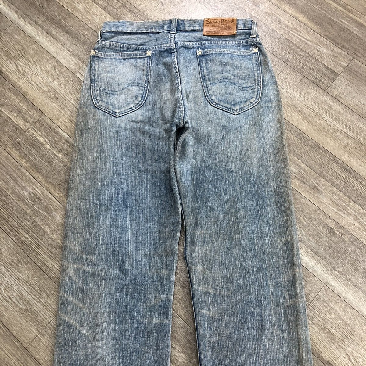 Sugar Cane 🇯🇵90s Vintage Sugar Cane Selvedge Faded Jeans Japanese Brand Size US 30 / EU 46 - 24 Thumbnail