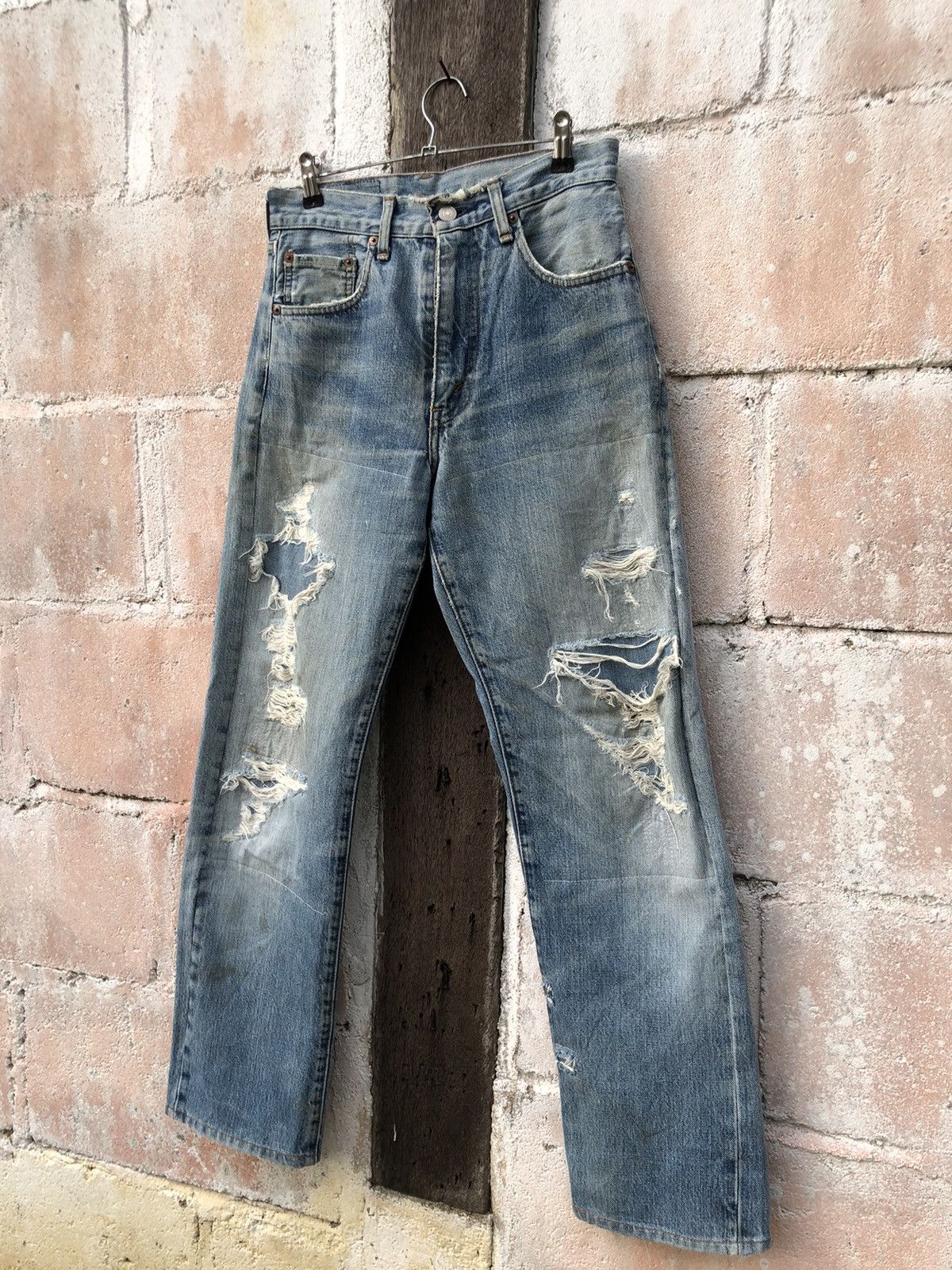 Levi's Levi’s 502 Big E J22 Distressed Denim Size US 28 / EU 44 - 3 Thumbnail