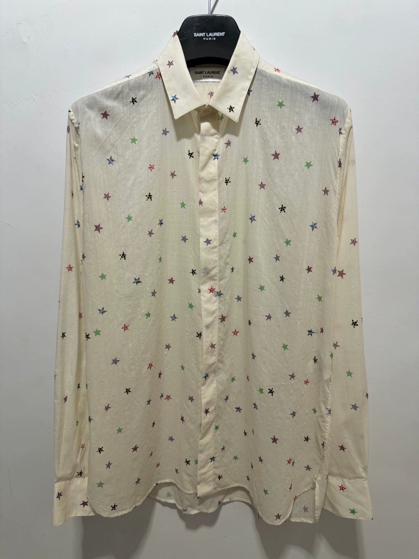 Saint Laurent Paris Saint Laurent Paris 19SS wool shirt Size US L / EU 52-54 / 3 - 1 Thumbnail