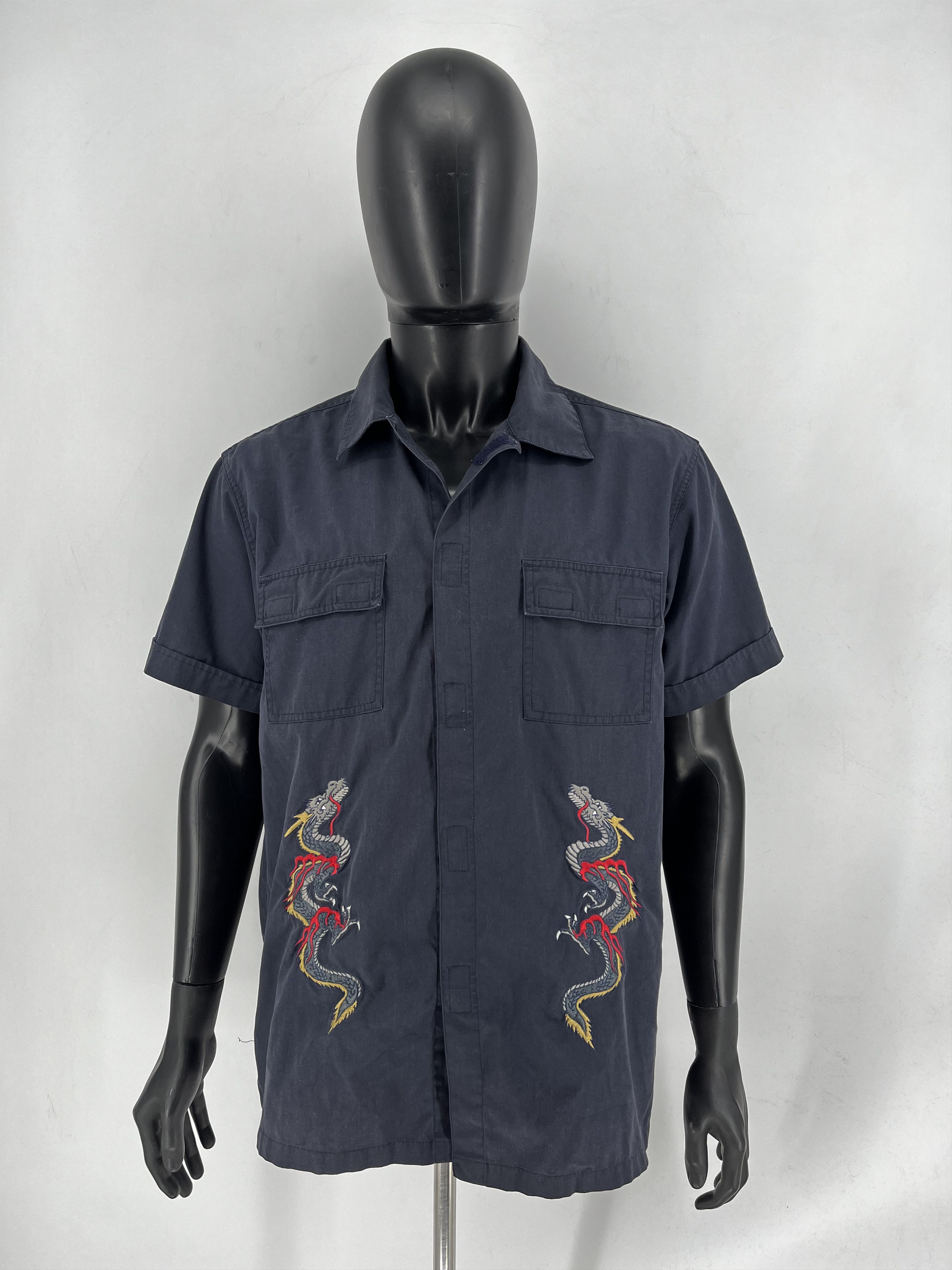 Vintage Vintage Y2k Washed AvantGarde Tribal Tee Dragon Button Ups Size US M / EU 48-50 / 2 - 2 Thumbnail