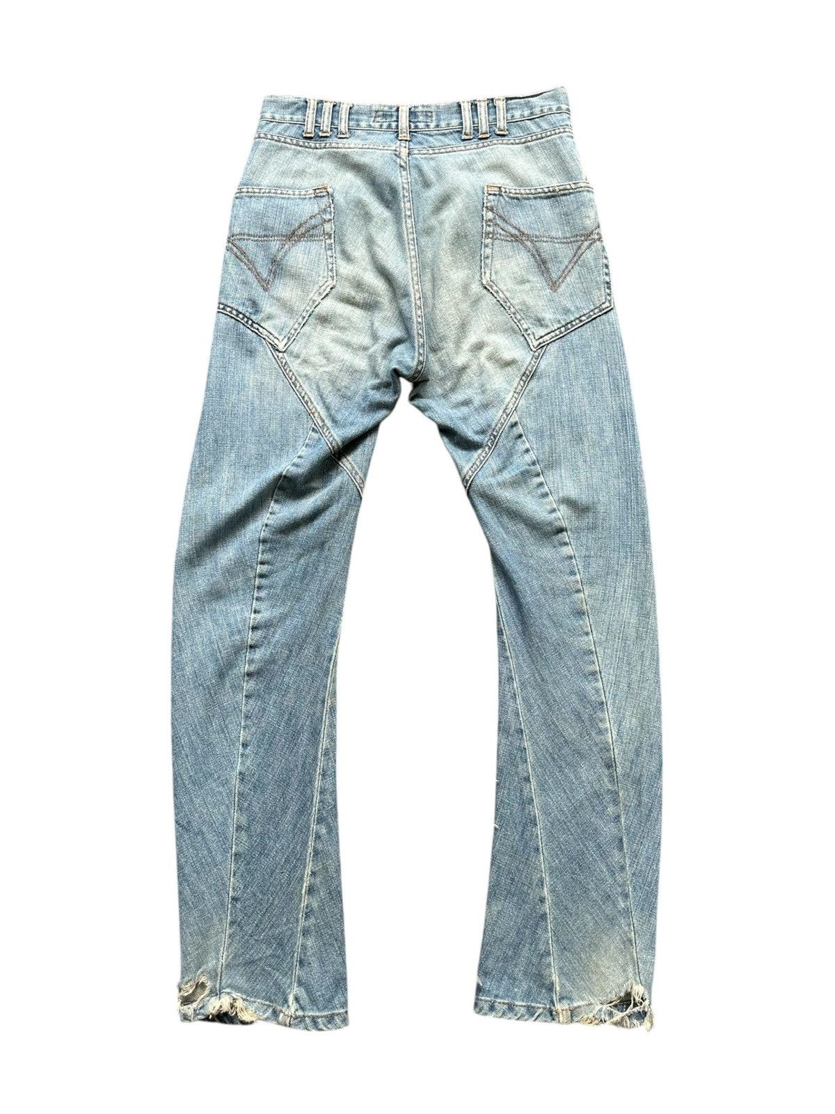 Andrew Mackenzie 00's archive Andrew Mackenzie hybrid distressed denim Size US 31 - 2 Thumbnail