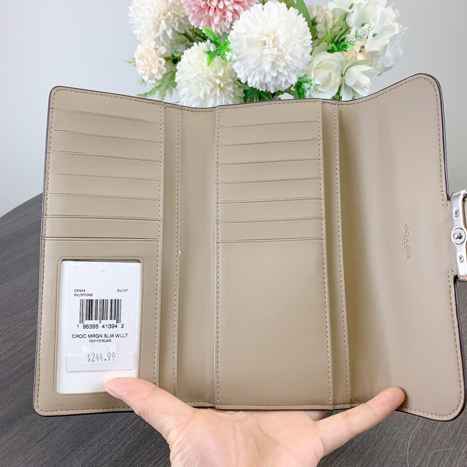 Coach Coach CP244 Morgan Slim Wallet IN Stone Size ONE SIZE - 6 Thumbnail