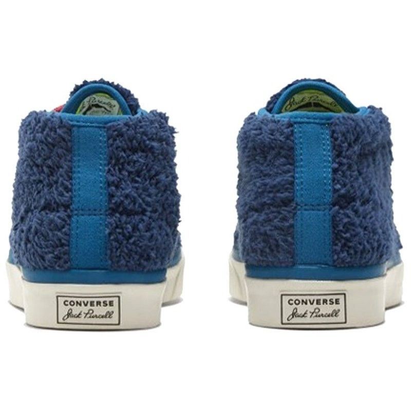 Converse CONVERSE JACK PURCELL WOMEN’S 6 MID RETRO SHERPA NAVY LEMON Size US 6 / IT 36 - 4 Thumbnail