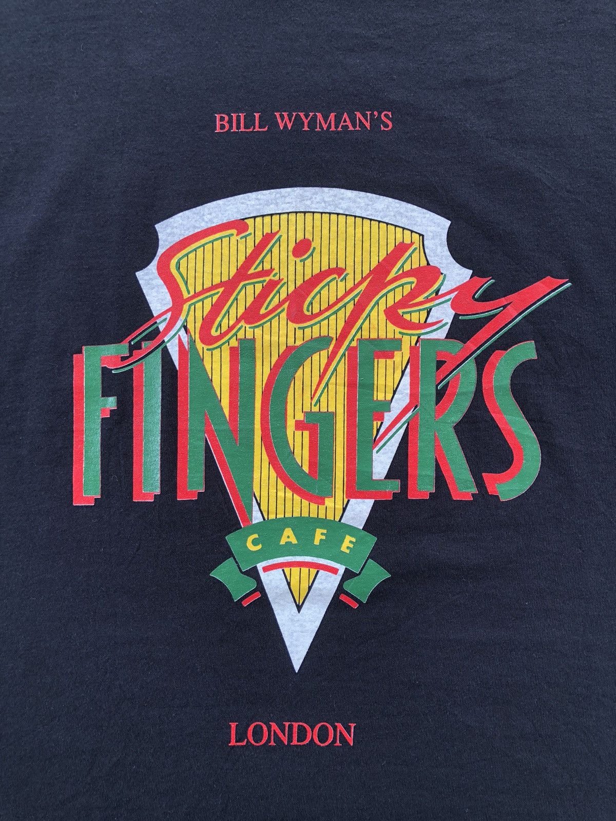 Band Tees Vintage 1990s Bill Wyman’s Sticky Fingers Cafe London Size US L / EU 52-54 / 3 - 8 Thumbnail