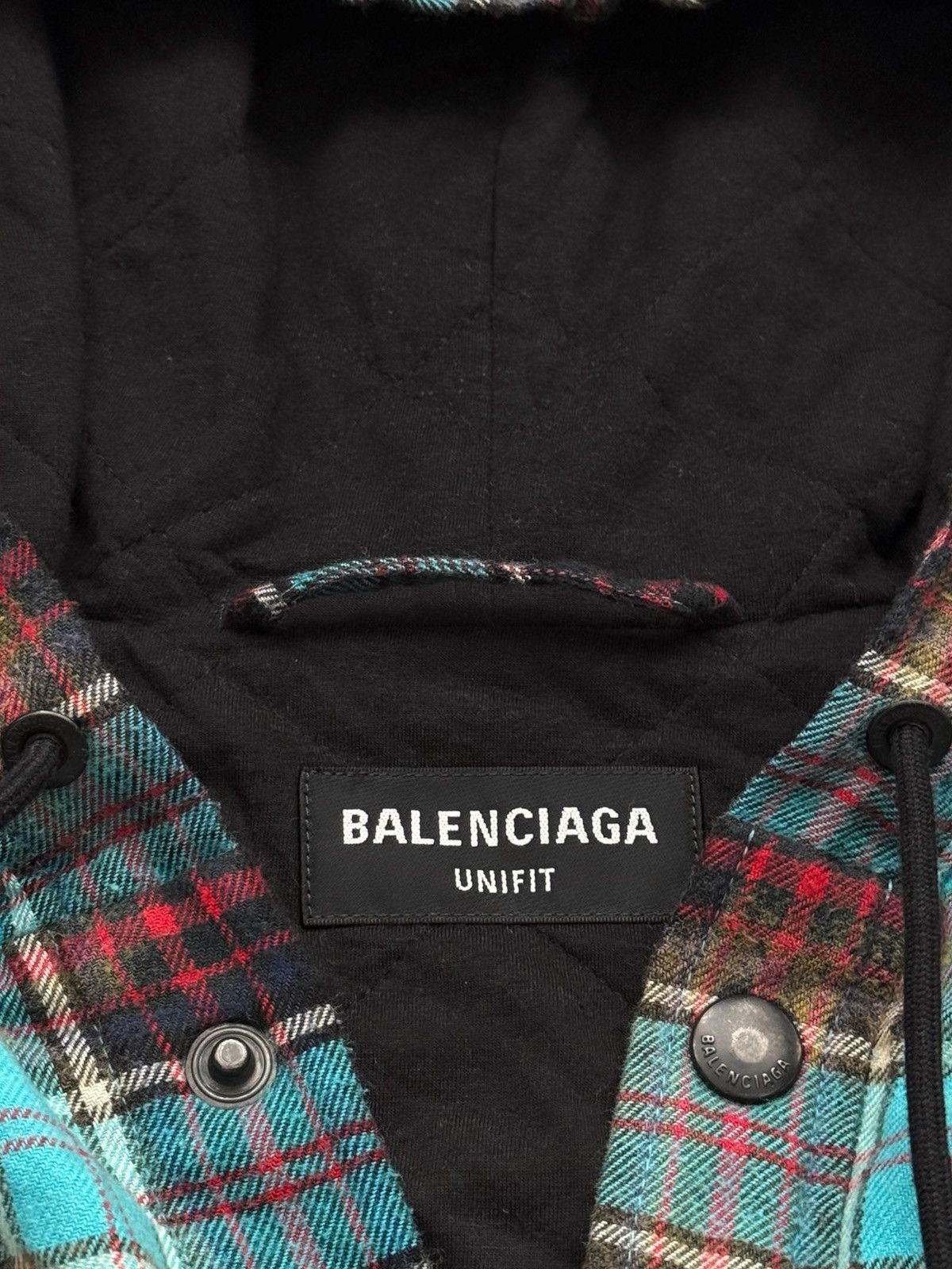Balenciaga Bleach Oversized Hooded Flannel Blue Size US L / EU 52-54 / 3 - 5 Thumbnail