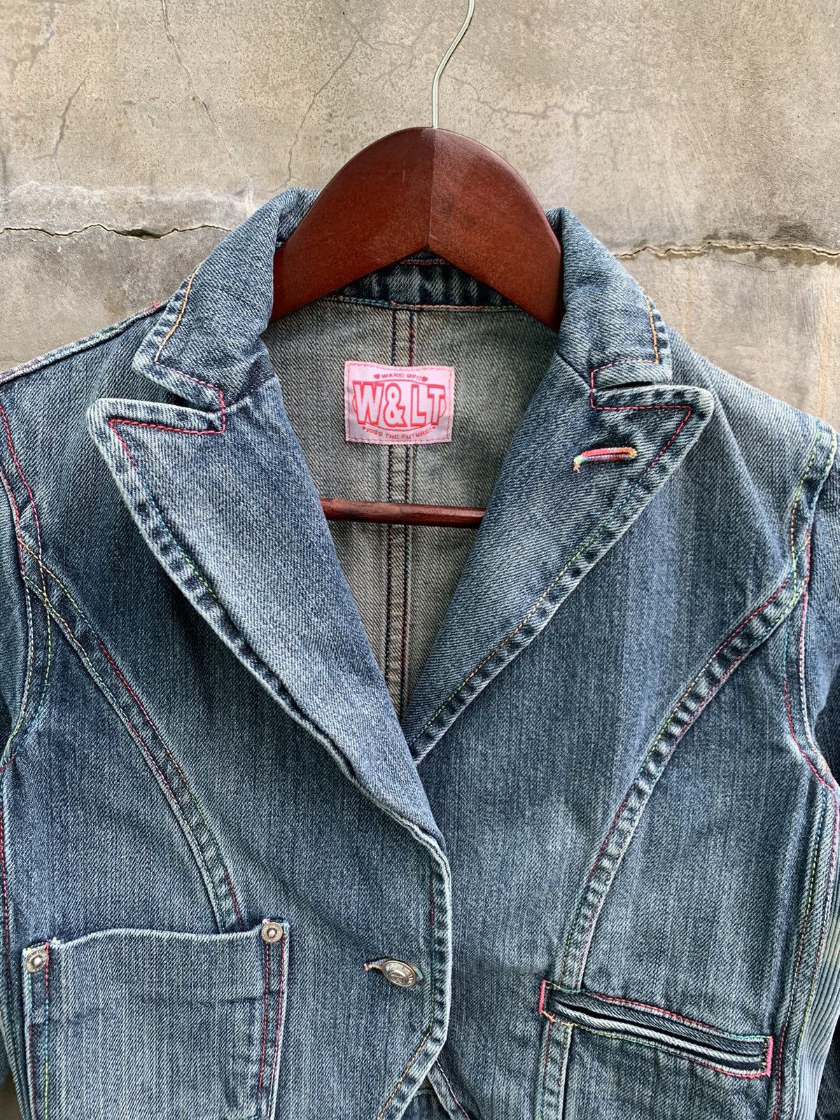 W&LT Cropped Denim Blazer Size S / US 4 / IT 40 - 4 Thumbnail