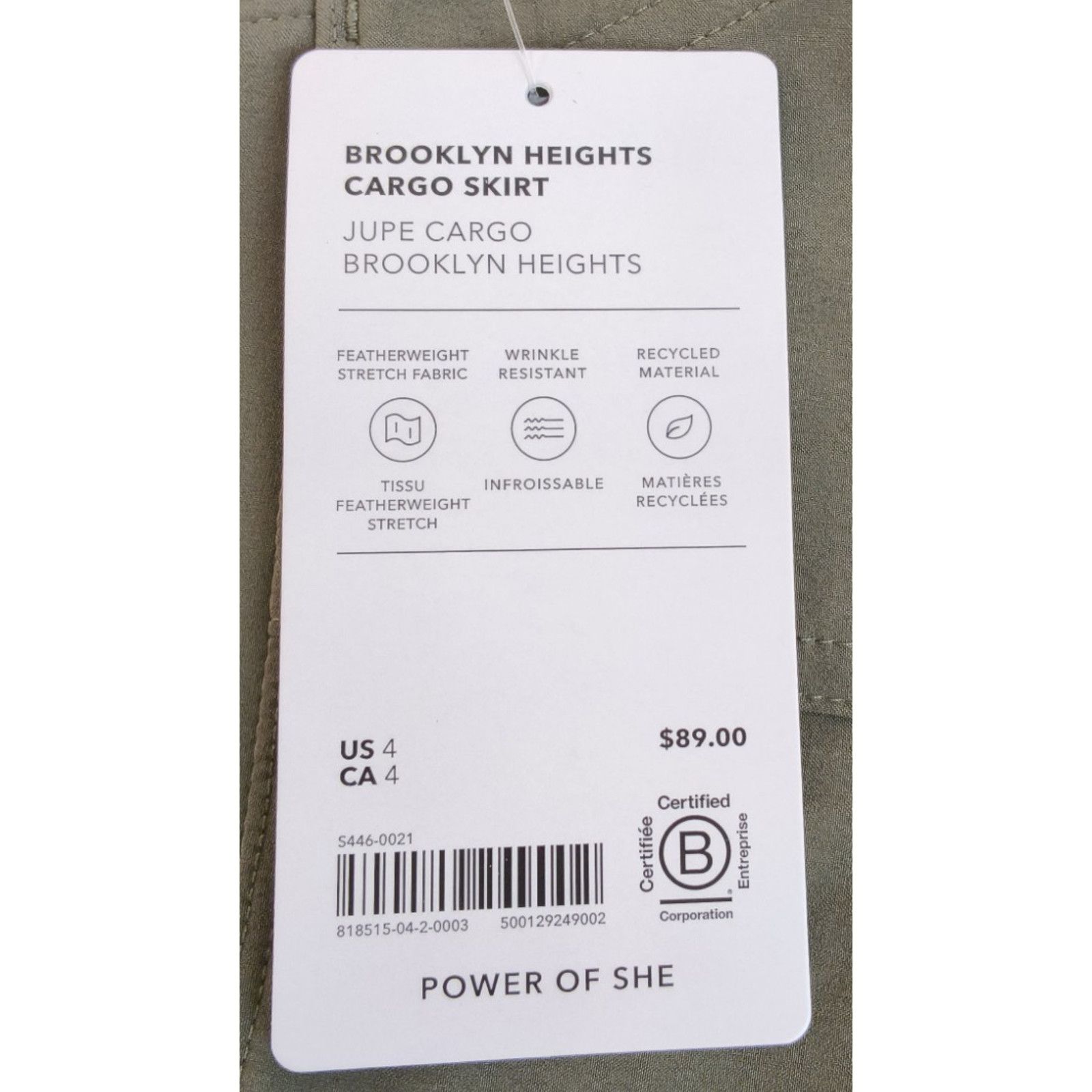 Athleta Athleta Brooklyn Heights Cargo Skirt sz 4 Green Midi NWT Size 27" / US 4 / IT 40 - 7 Thumbnail
