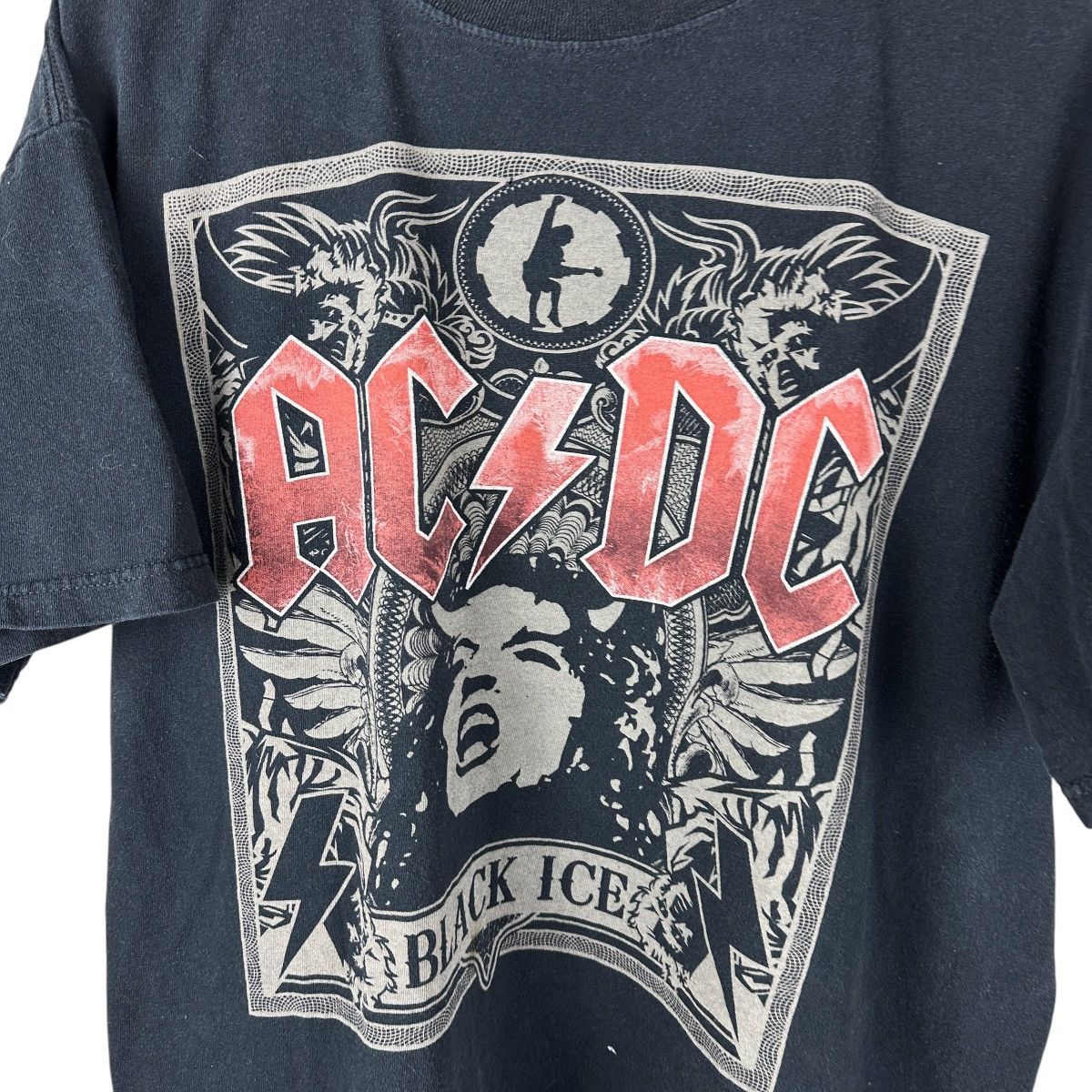Band Tees × Vintage Vintage AC/DC Black Ice Rock Band Music Shirt Size US XL / EU 56 / 4 - 2 Thumbnail
