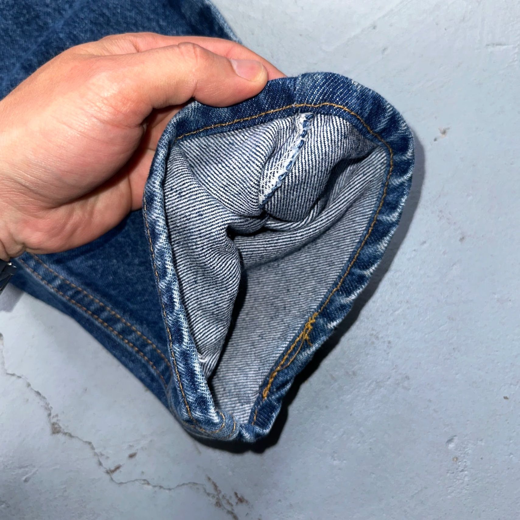 Levi's Levi's 505 Vintage 90s USA Orange Tab Jeans 38x34 501 Act 36x34 Blue Med Wash Levis 505 Jeans Vintage Yes Leather? Wait. Size US 38 / EU 54 - 4 Thumbnail