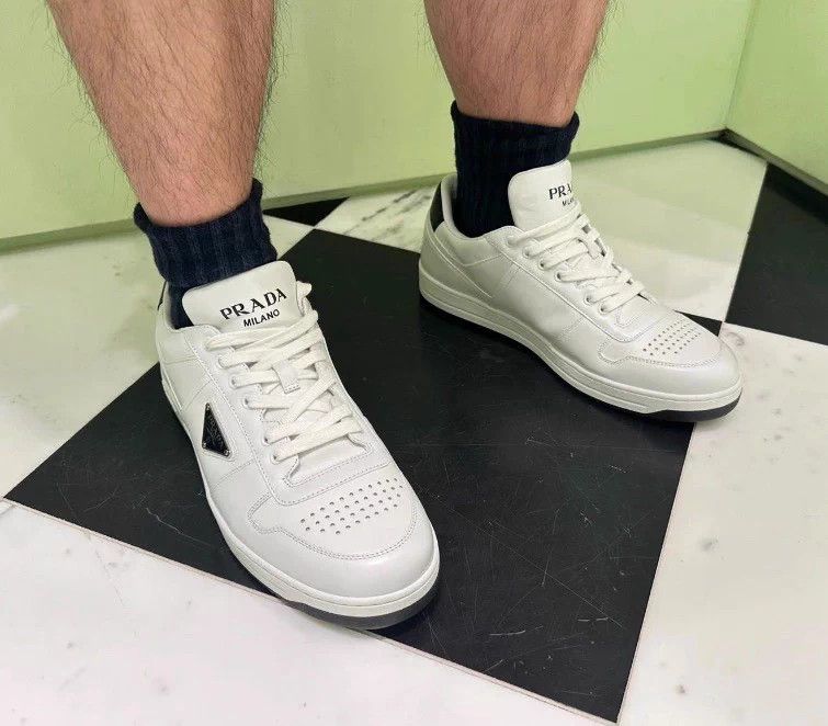 Prada Prada White Triangle Logo Sneakers Size 43 85 New Size US 10 / EU 43 - 8 Thumbnail