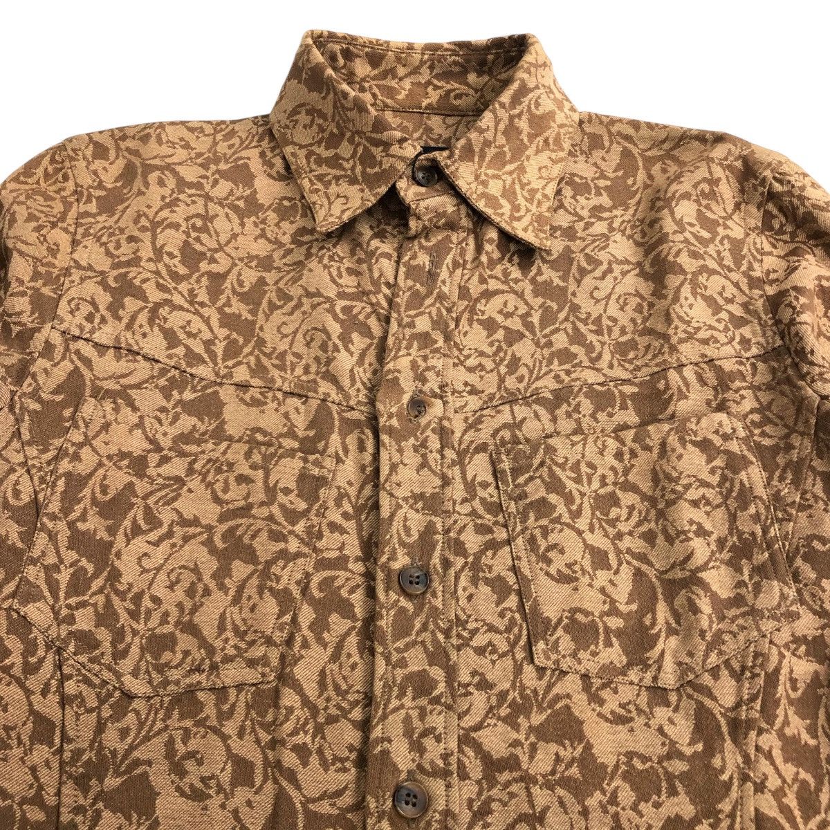 Issey Miyake × Japanese Brand × Tete Homme 1990s Tete Homme Issey Miyake Double Pocket Florals Shirt Size US M / EU 48-50 / 2 - 5 Thumbnail