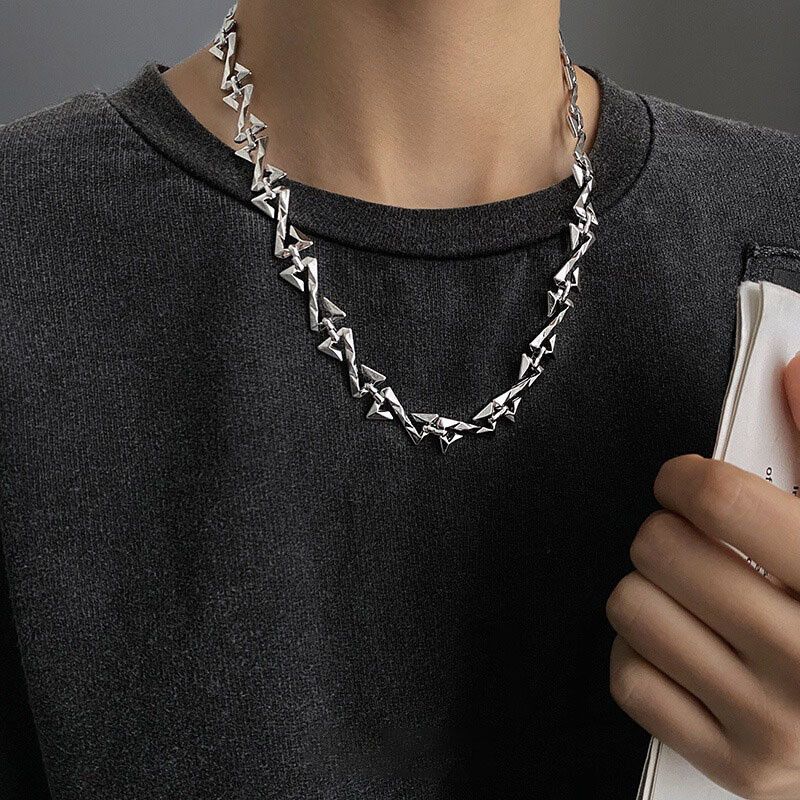 Jewelry Hip-Hop Geometric Necklace Size ONE SIZE - 4 Thumbnail
