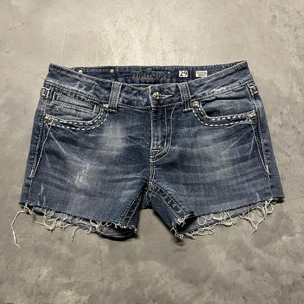 Vintage Vintage Y2K/2000s Cute Cyber Goth Miss Me Bedazzled Summer Booty  Shorts! | Grailed