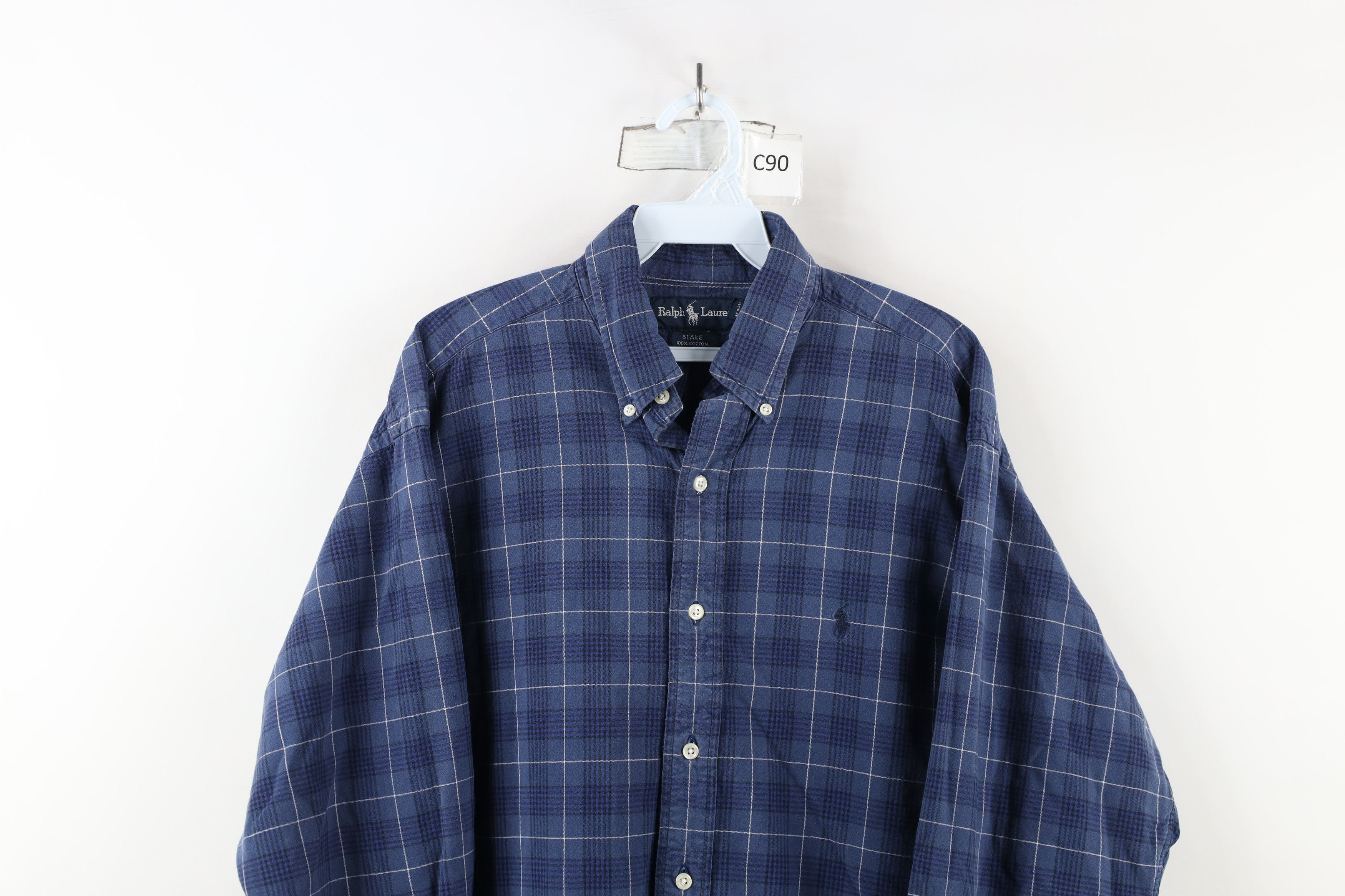 Ralph Lauren × Vintage Vintage 90s Ralph Lauren Heavyweight Collared Button Shirt Size US M / EU 48-50 / 2 - 2 Thumbnail
