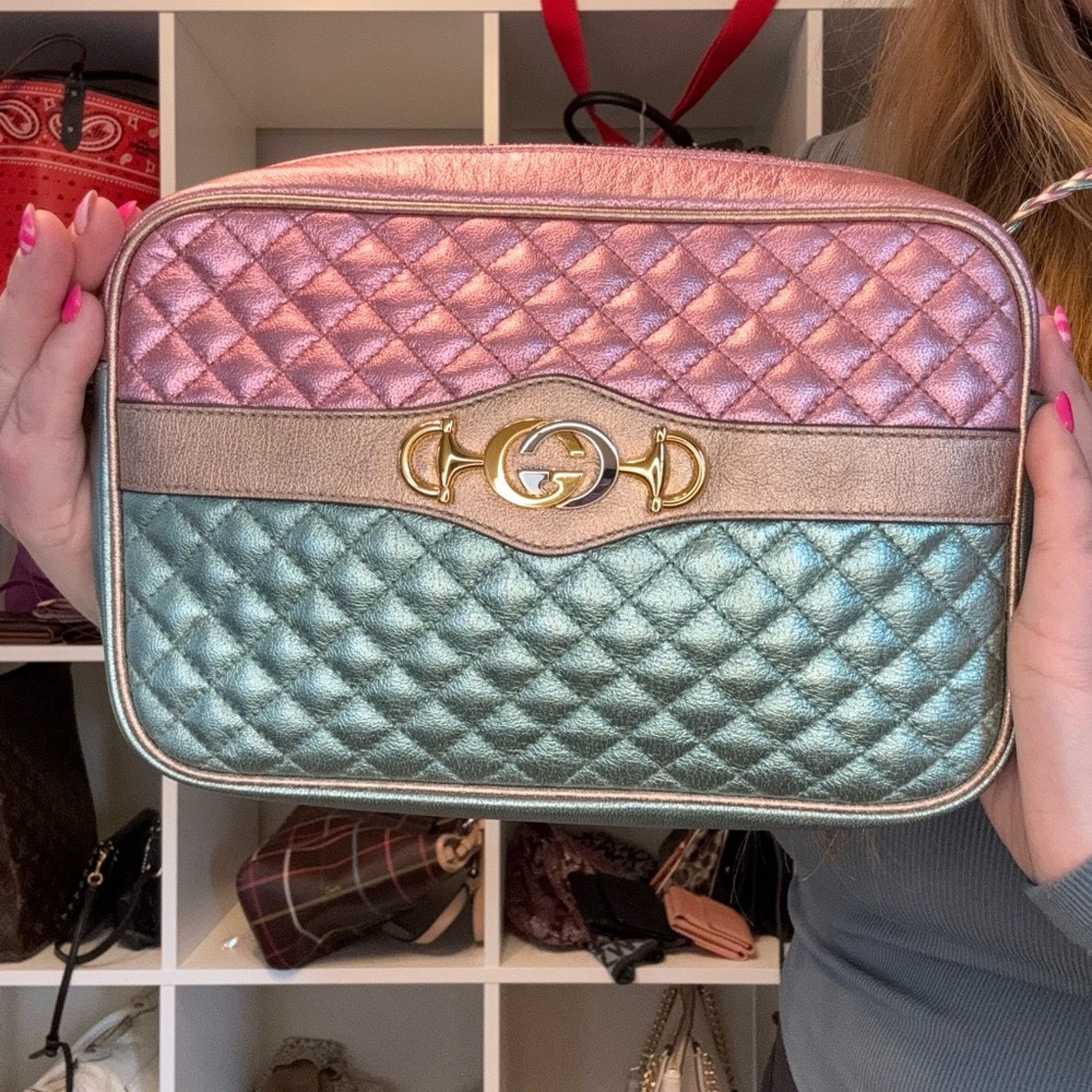 Gucci Gucci Trapuntata Bag Pink & Blue Limited Edition Crossbody Size ONE SIZE - 5 Thumbnail
