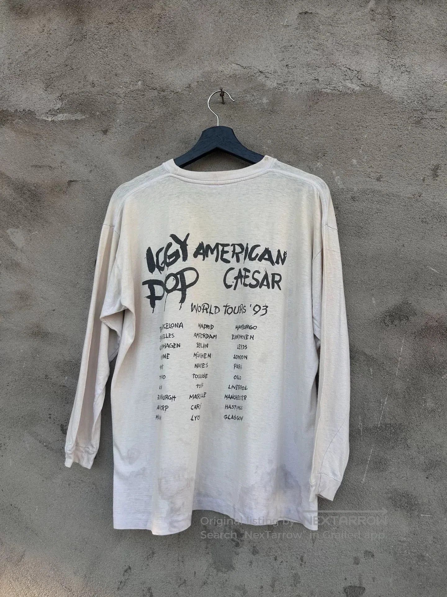 Vintage Vintage Iggy Pop '93 Tour Longsleeve T. Size US M / EU 48-50 / 2 - 6 Thumbnail