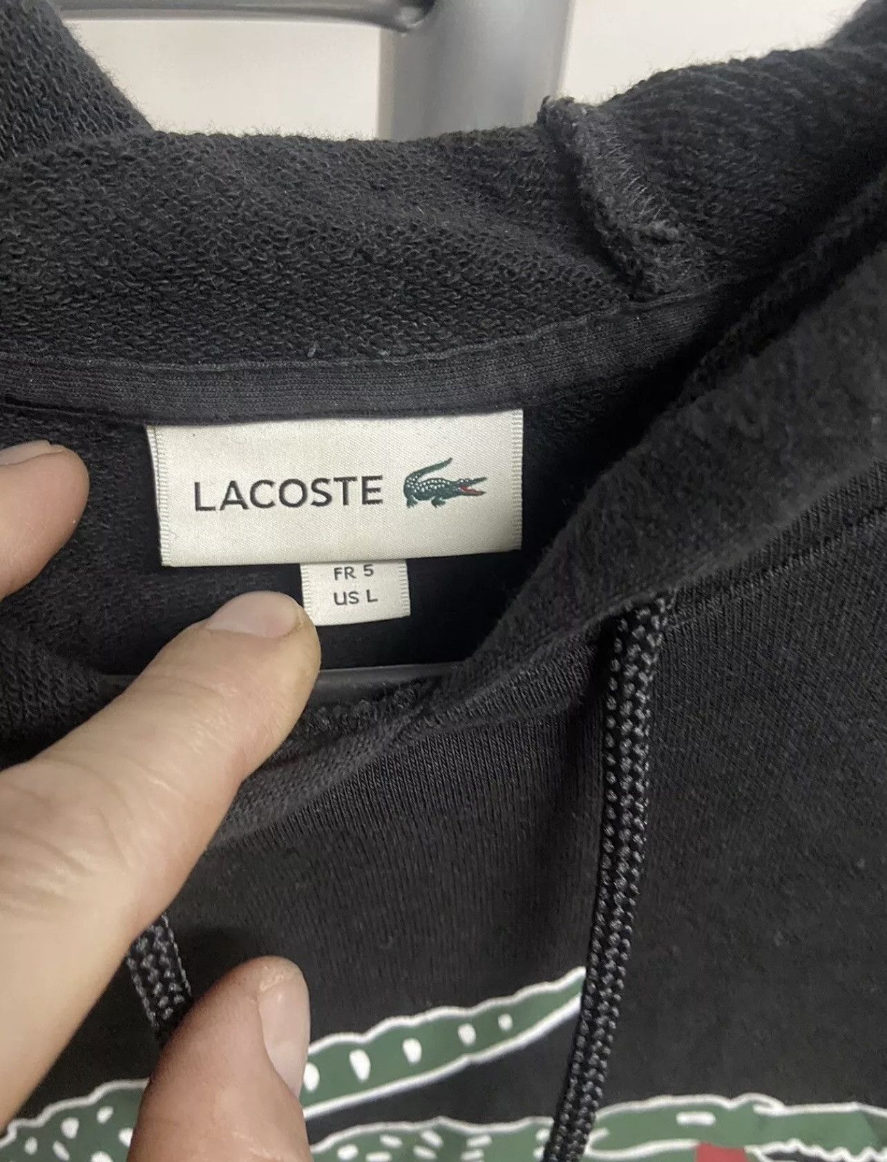 Lacoste Lacoste Hoodie Jumper With Big Logo L Size US L / EU 52-54 / 3 - 5 Thumbnail