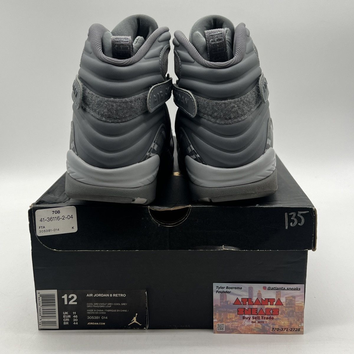 Jordan Brand Air Jordan 8 cool grey Size US 12 / EU 45 - 3 Thumbnail